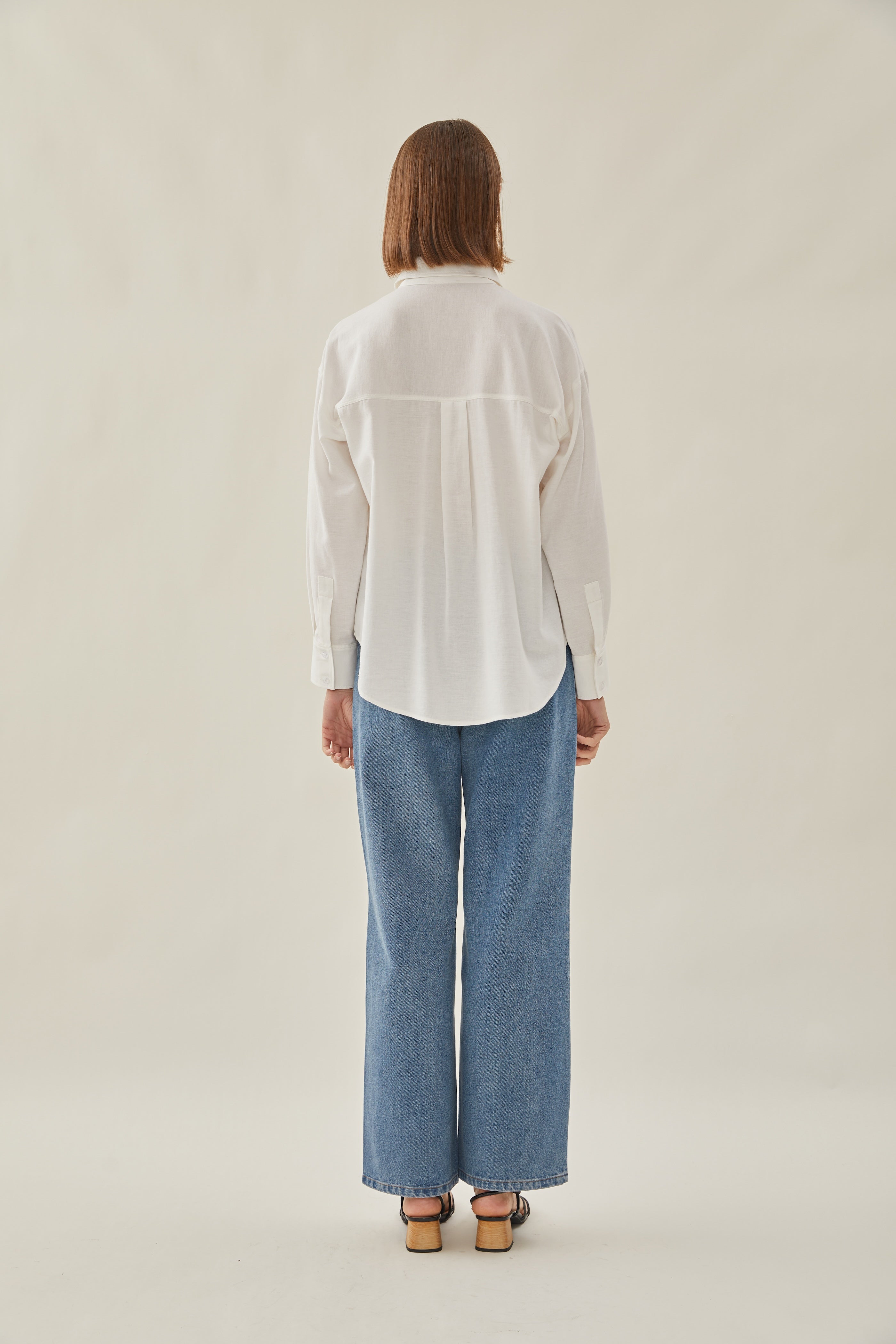 Cotton Relaxed Shirt in White