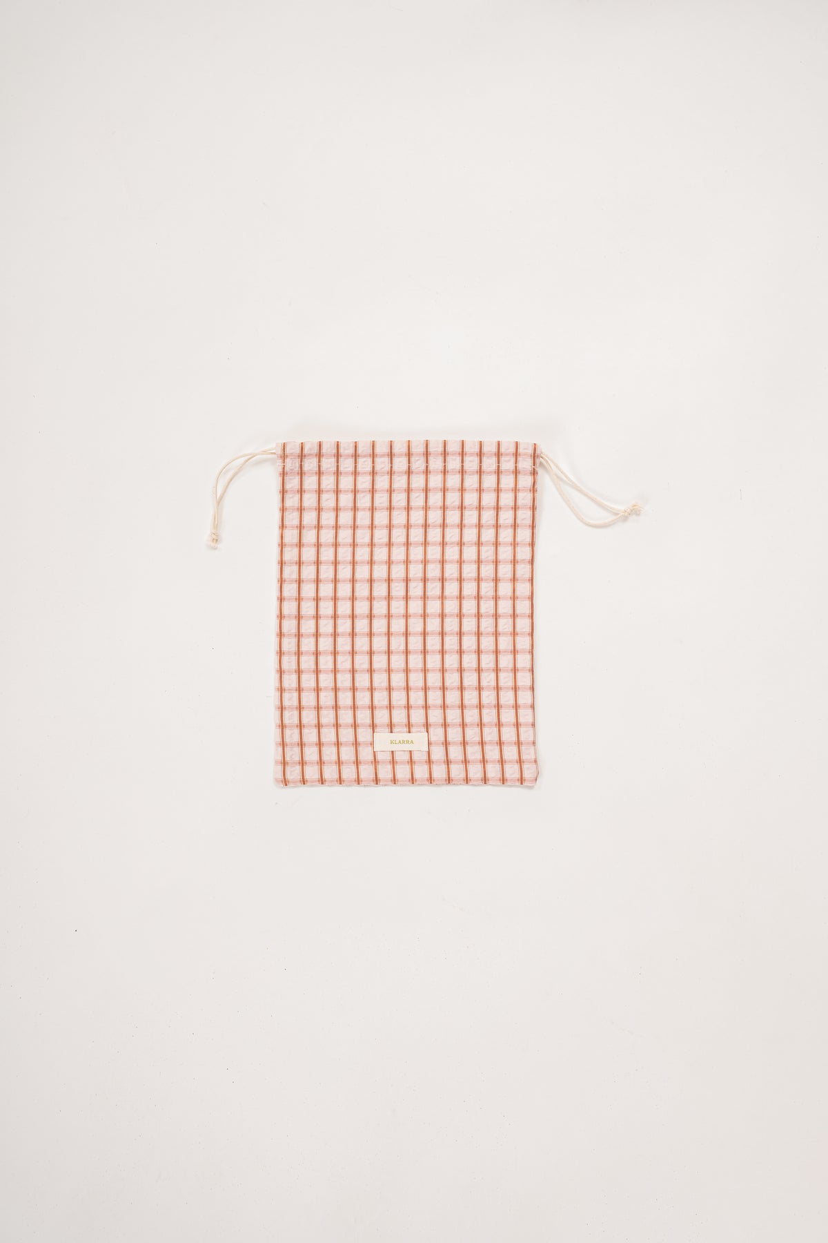 Drawstring Pouch in Rosewood Gingham (Gifted with a minimum spend of SGD150)