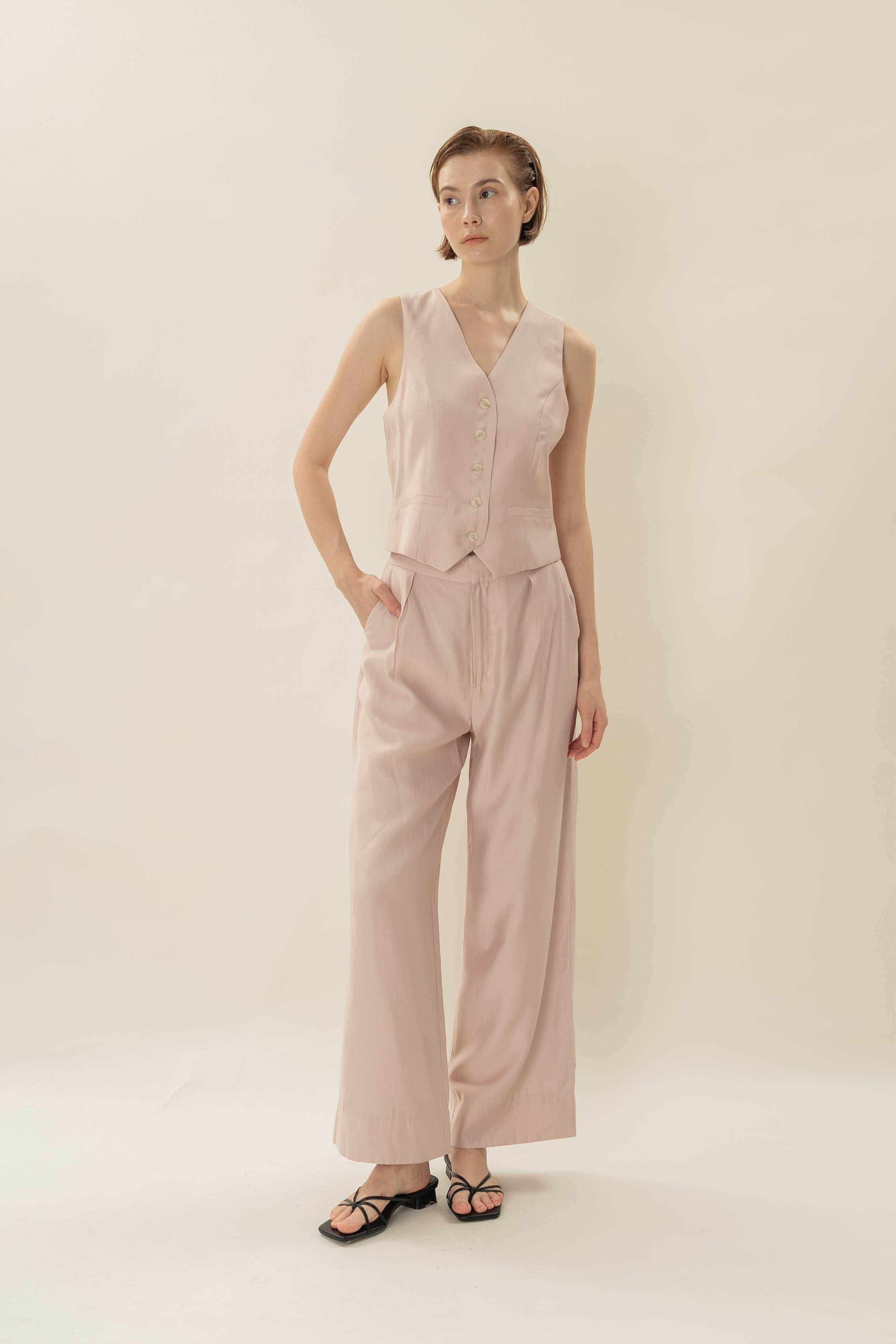 Classic Waistcoat in Petal Pink