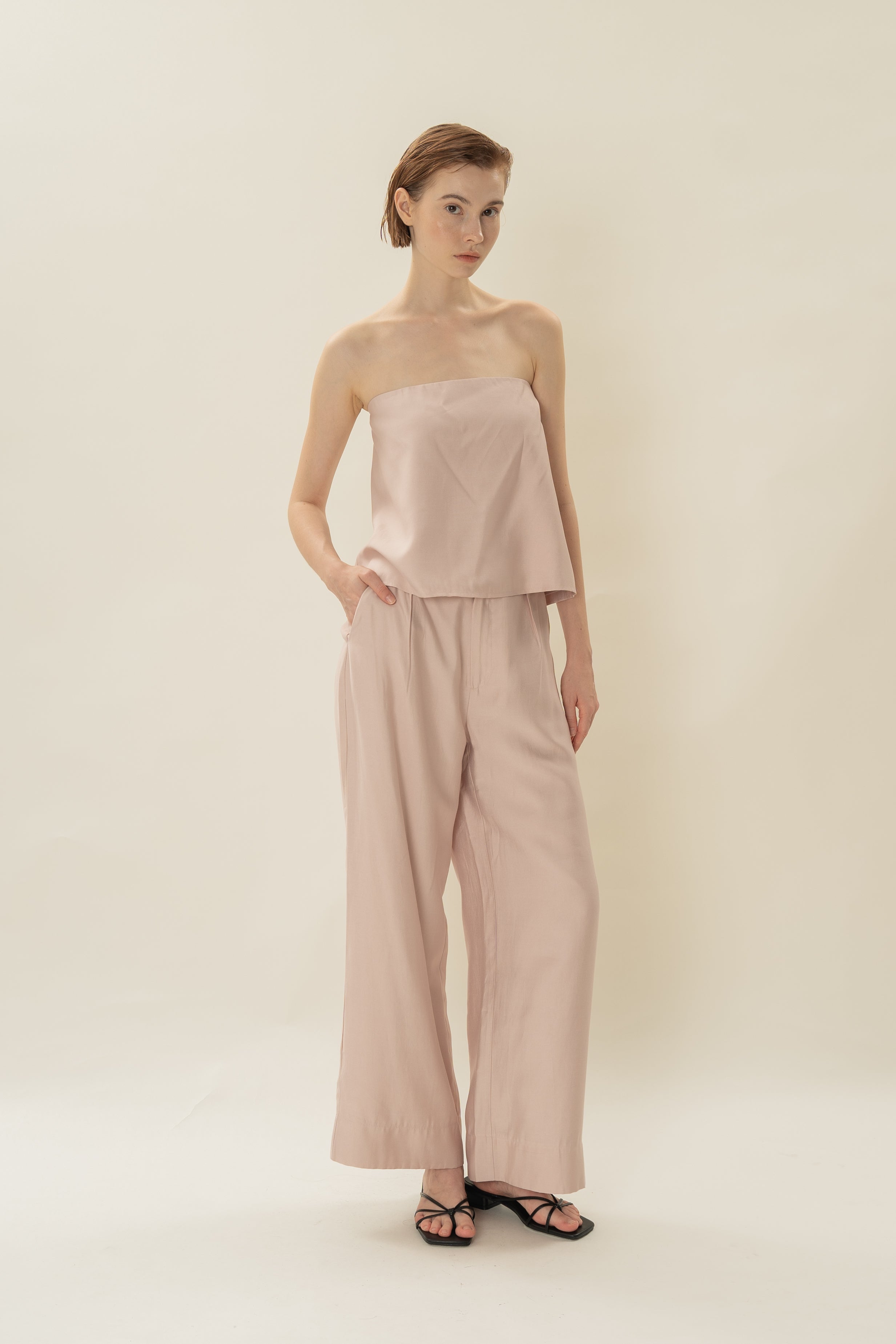 Bandeau Top in Petal Pink