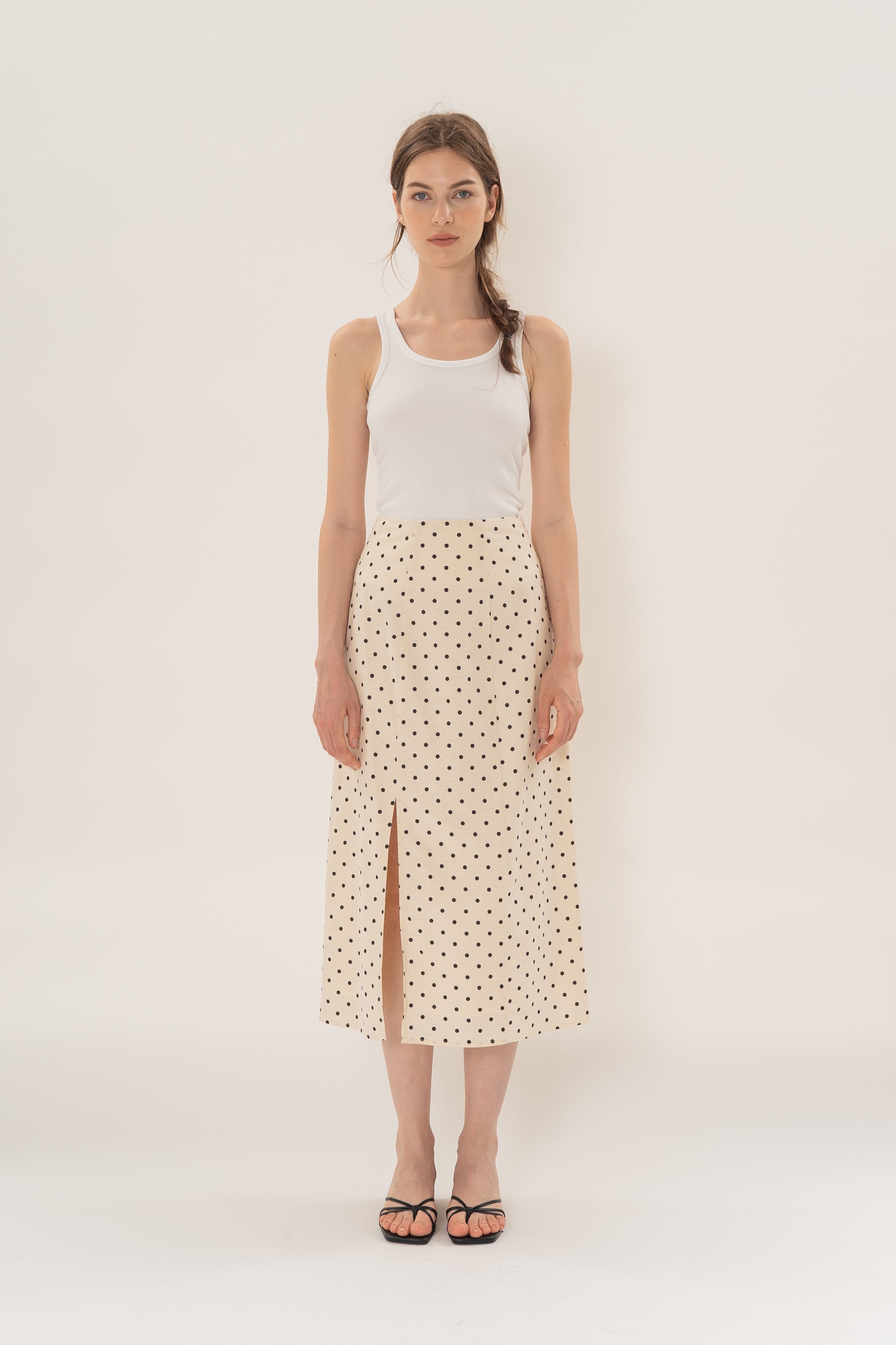 Scoop Neck Tank Top in White
