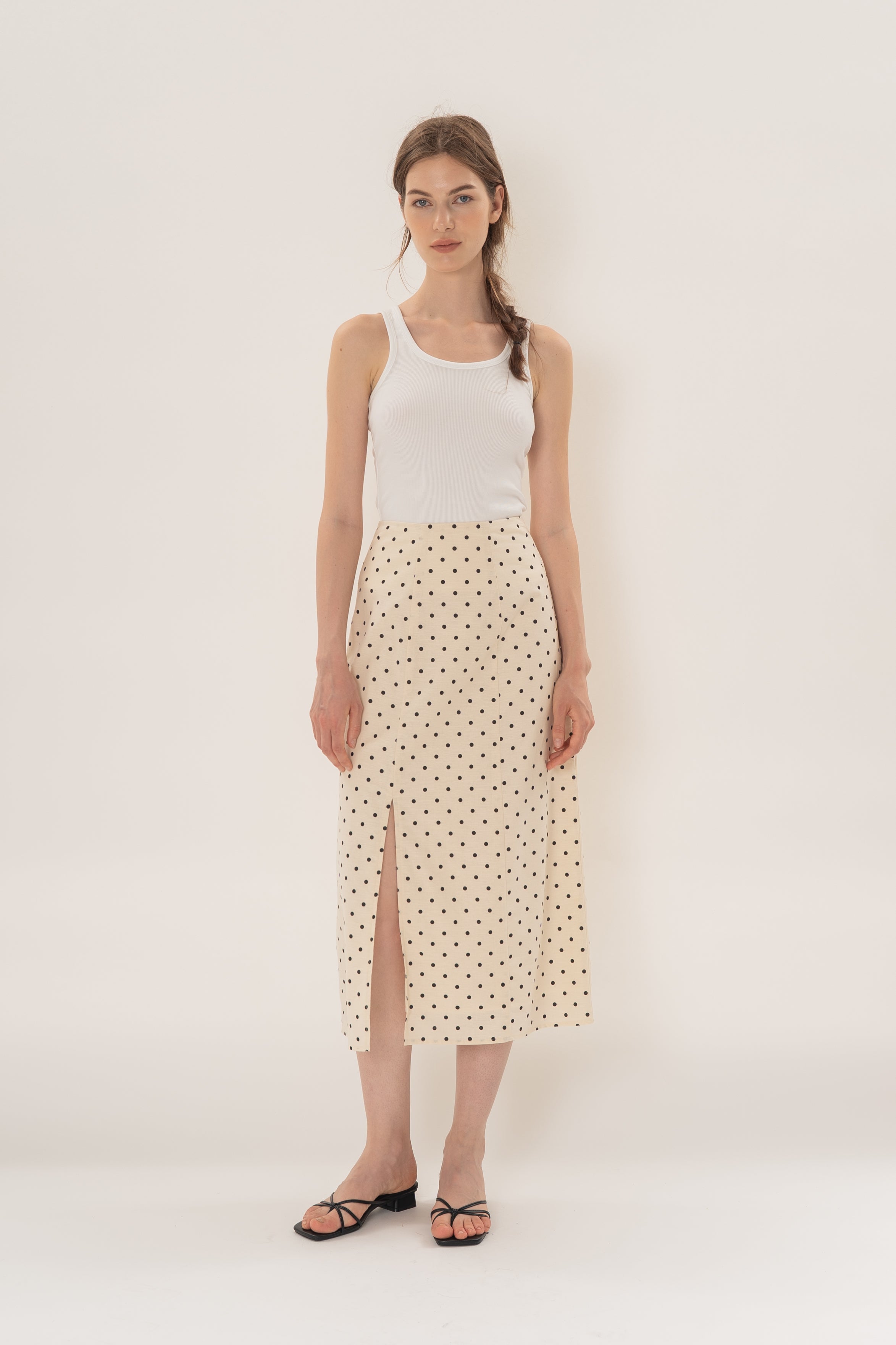 Scoop Neck Tank Top in White