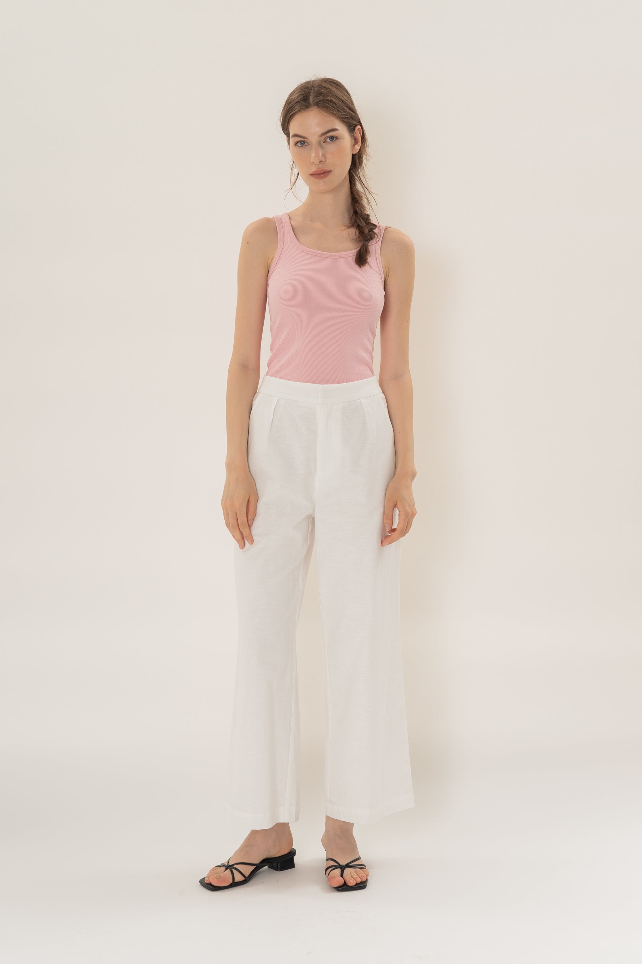 Scoop Neck Tank Top in Pink