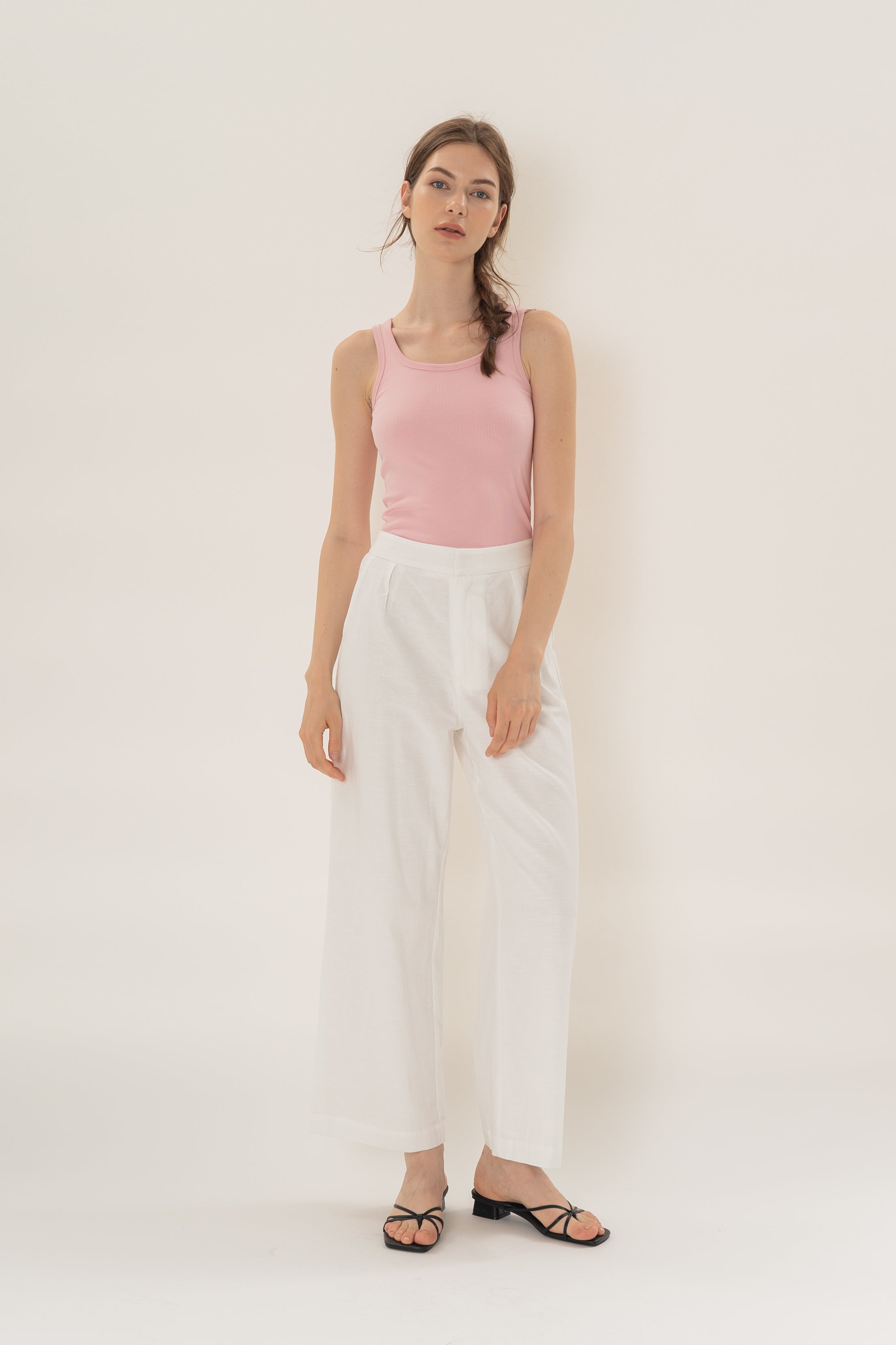 Scoop Neck Tank Top in Pink