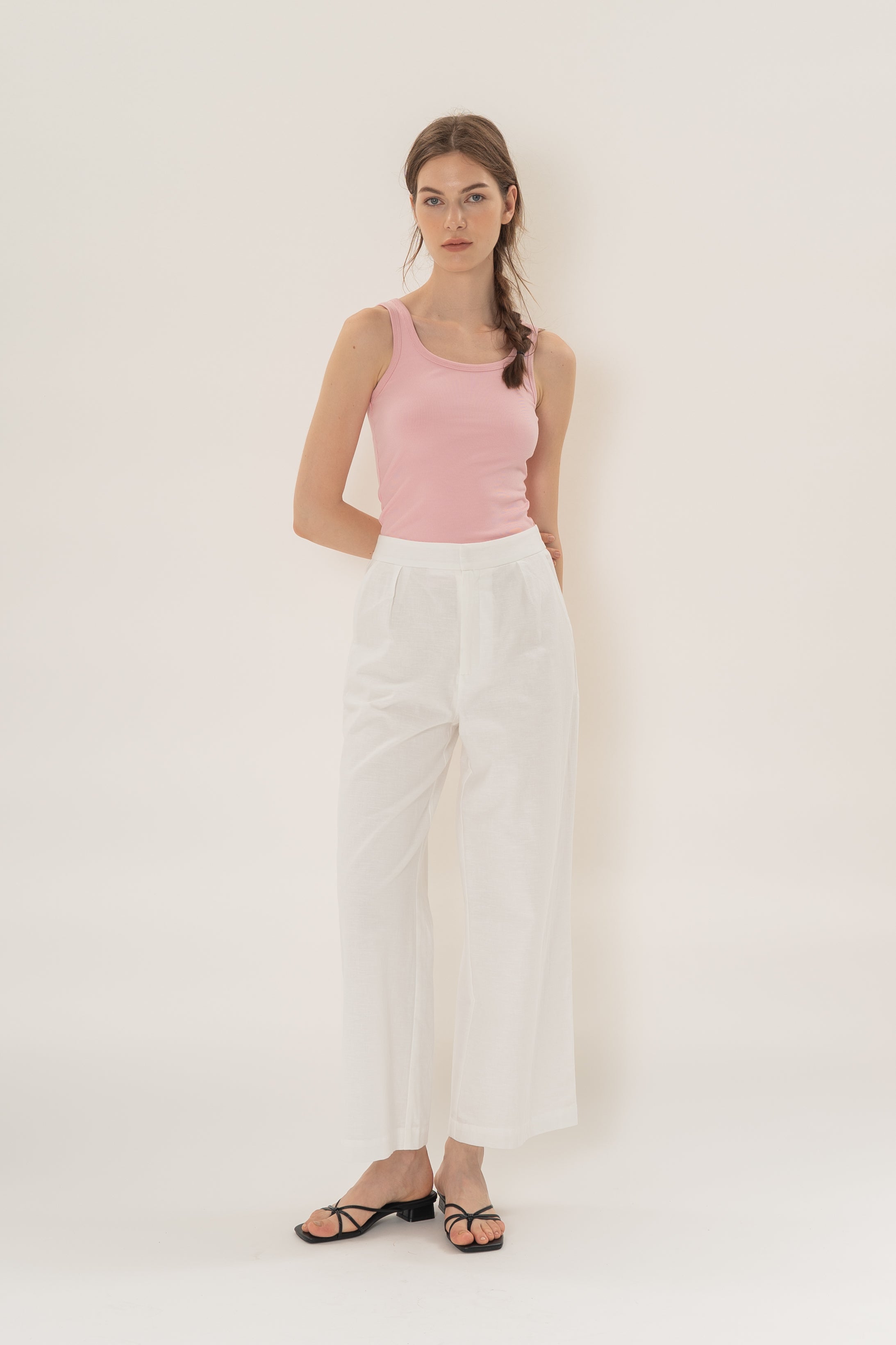 Scoop Neck Tank Top in Pink