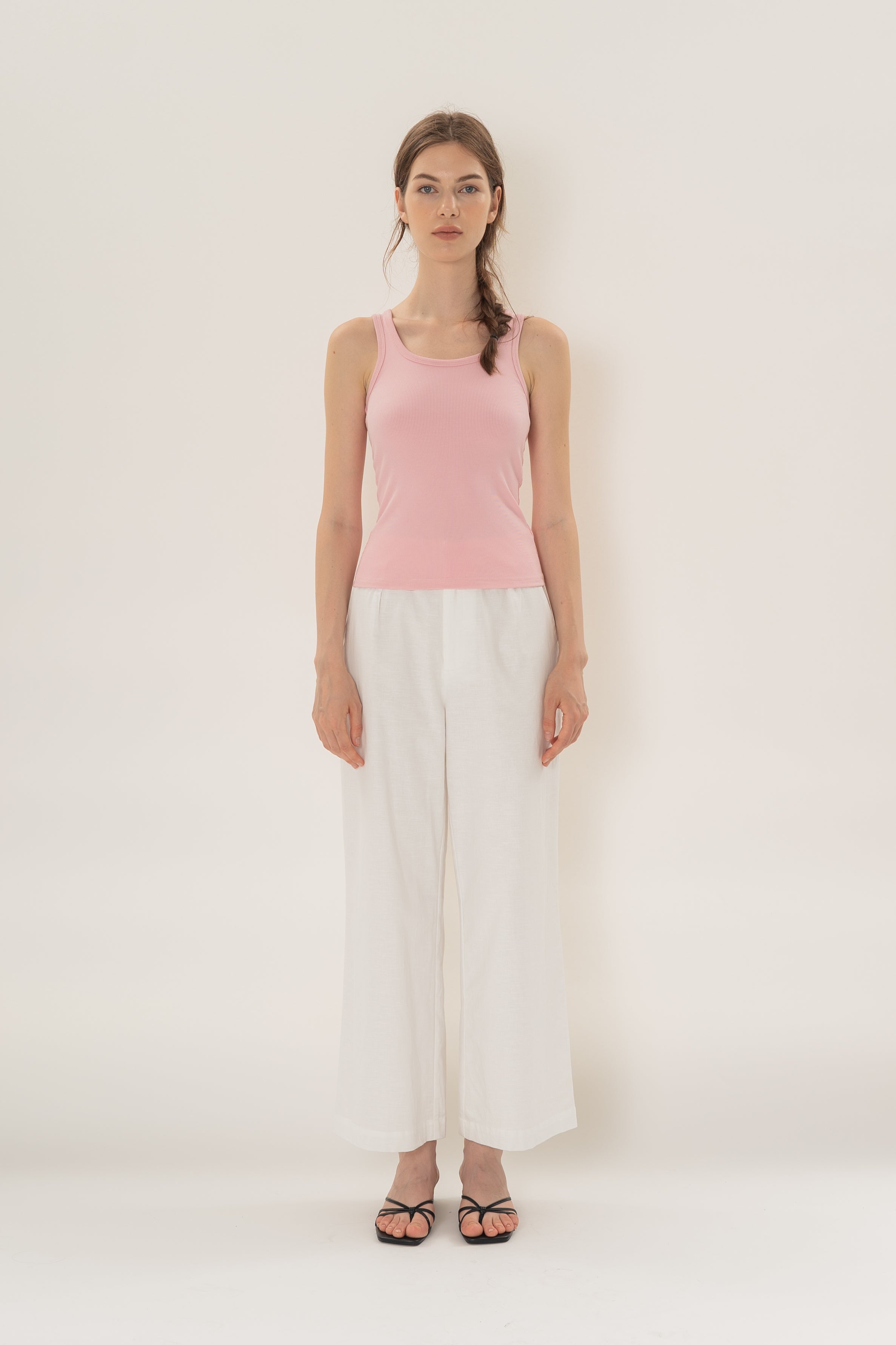 Scoop Neck Tank Top in Pink