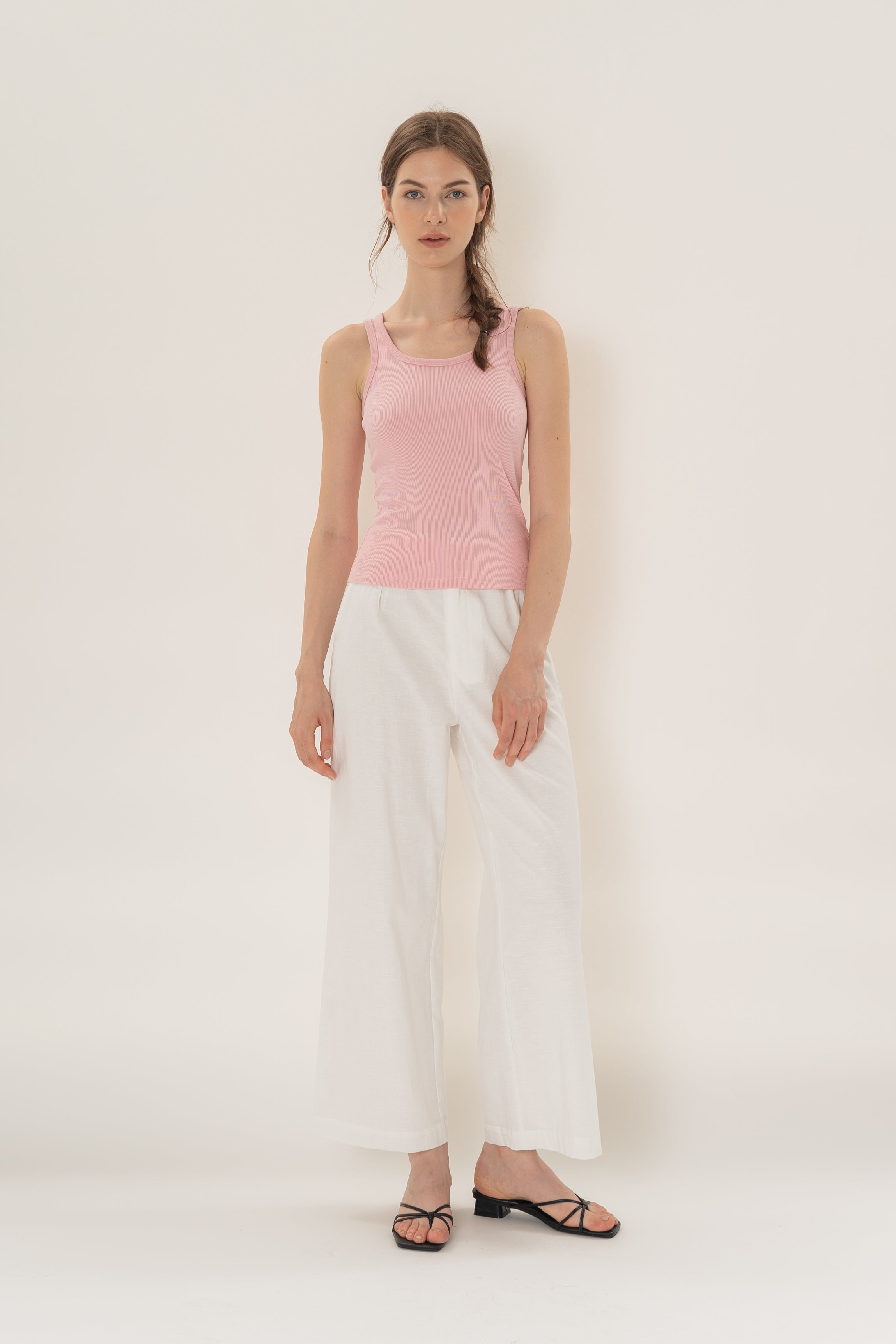 Scoop Neck Tank Top in Pink