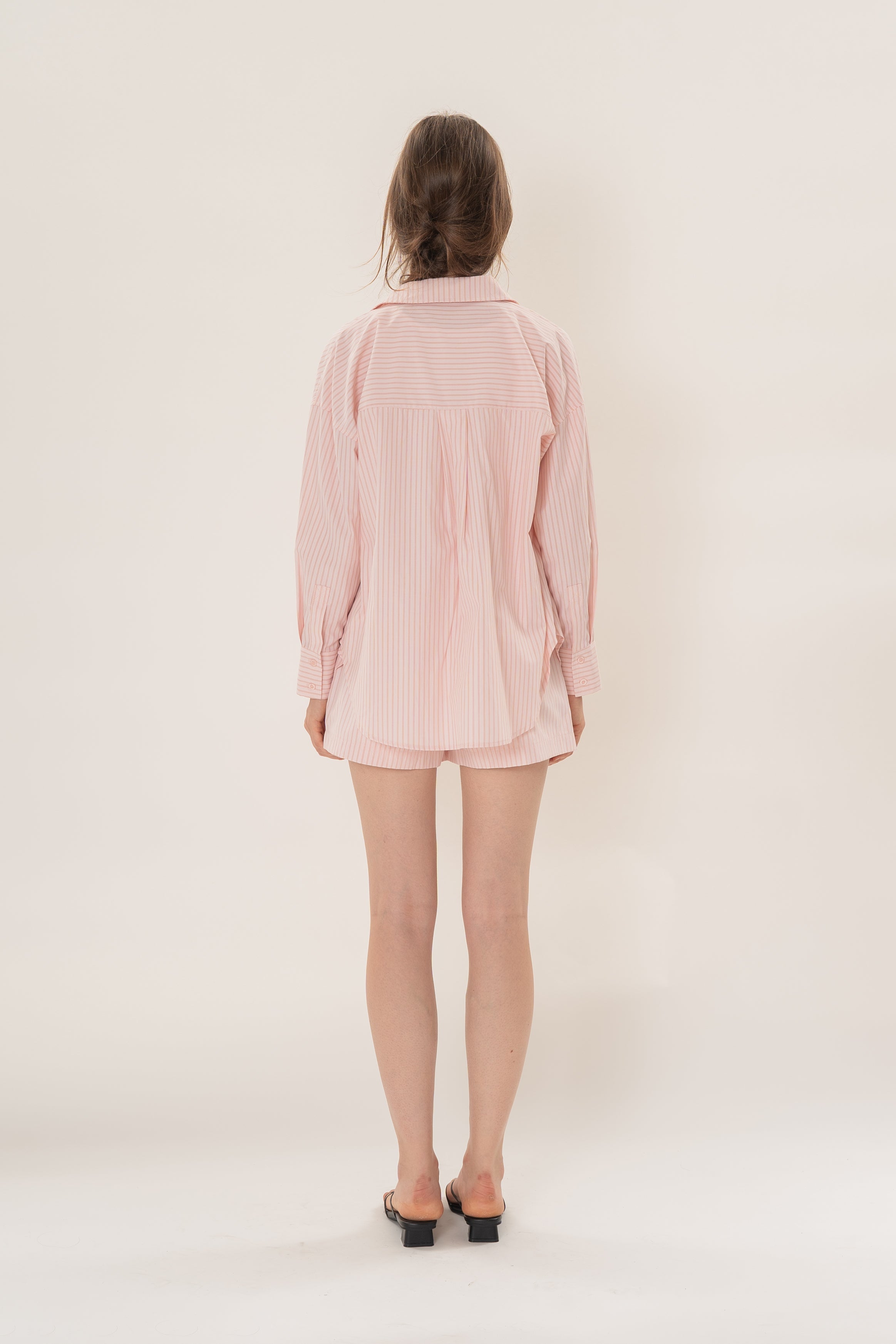 Long Sleeved Shirt in Roseate Stripe