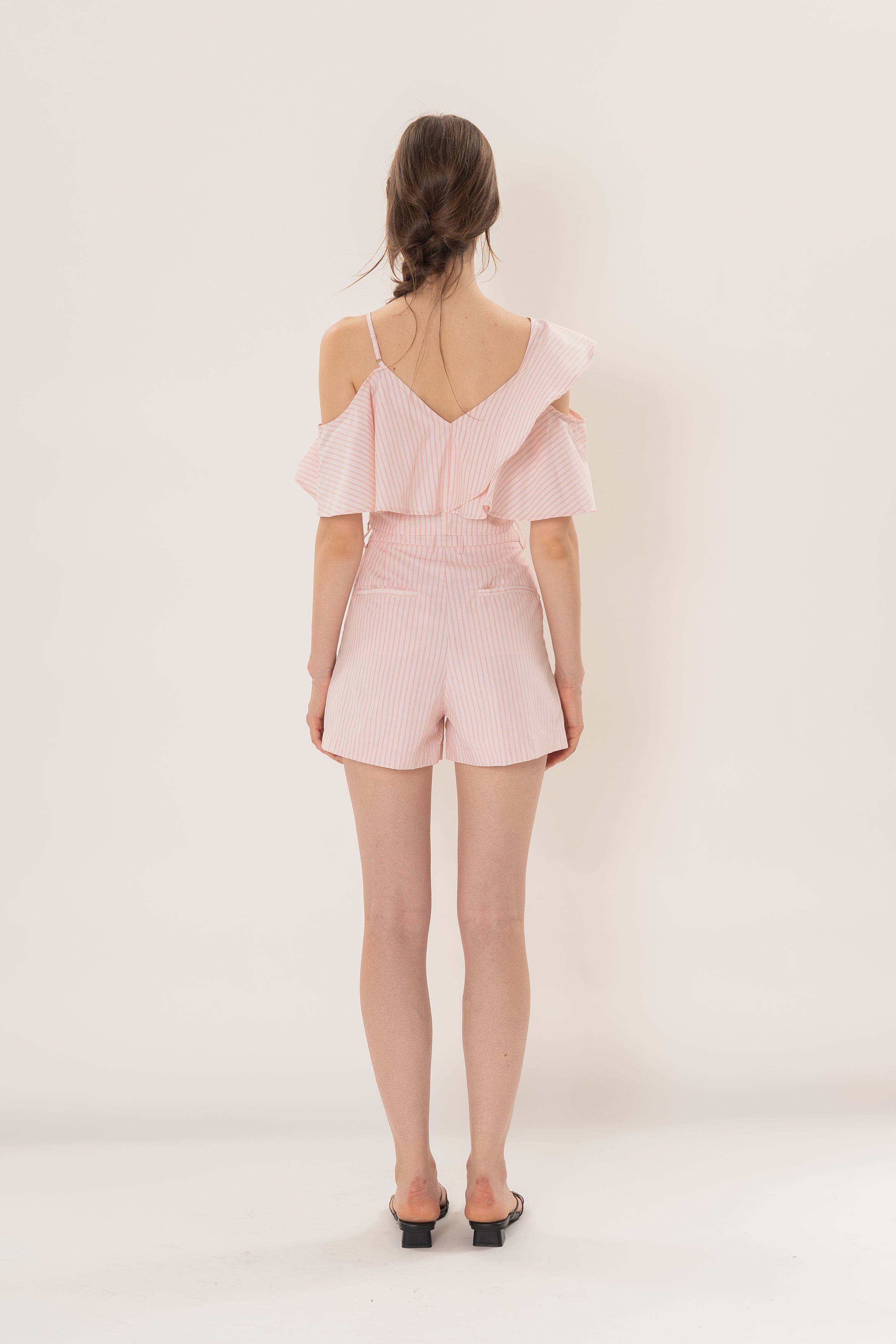 Asymmetrical Top in Roseate Stripe