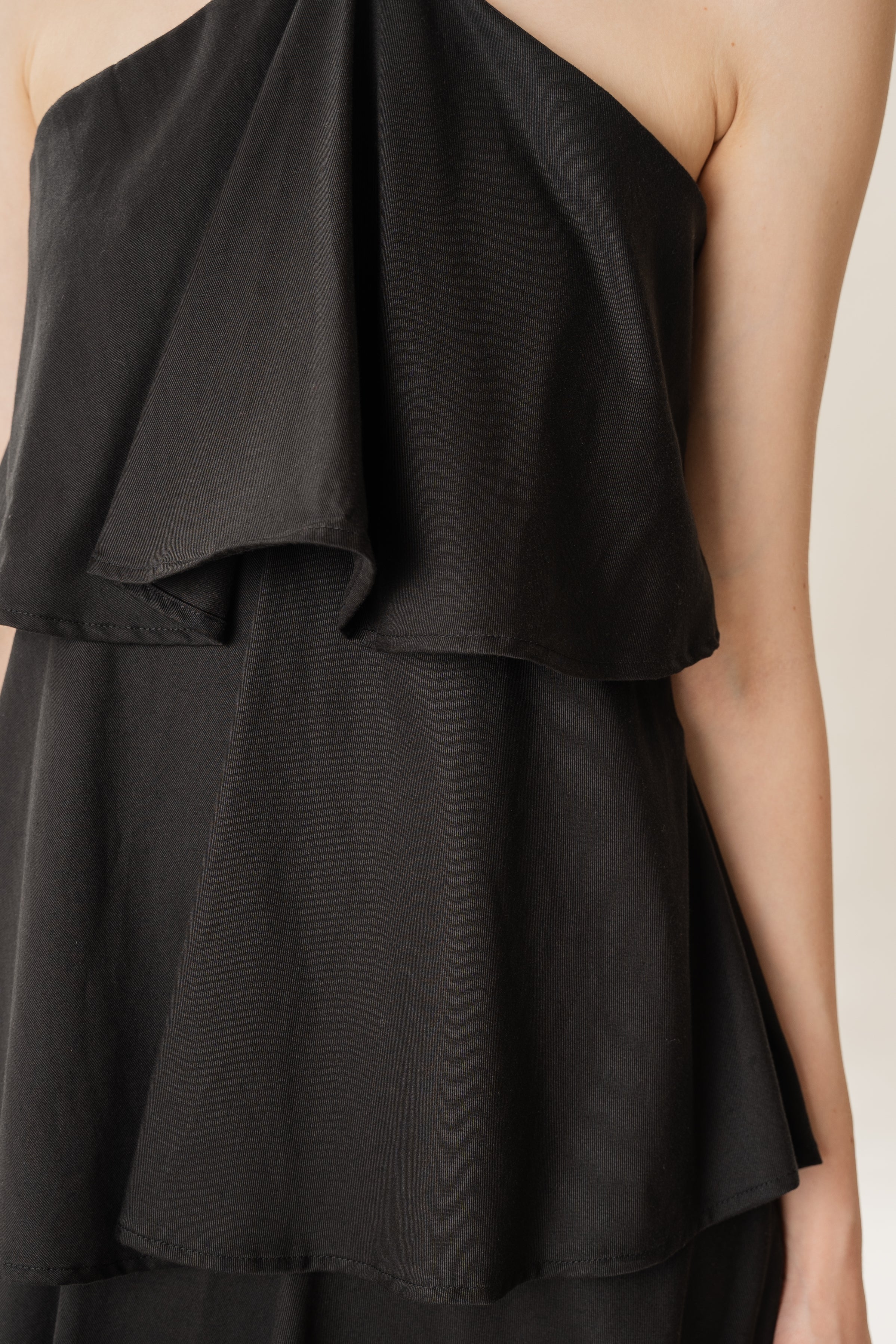 Layered Maxi Dress in Black