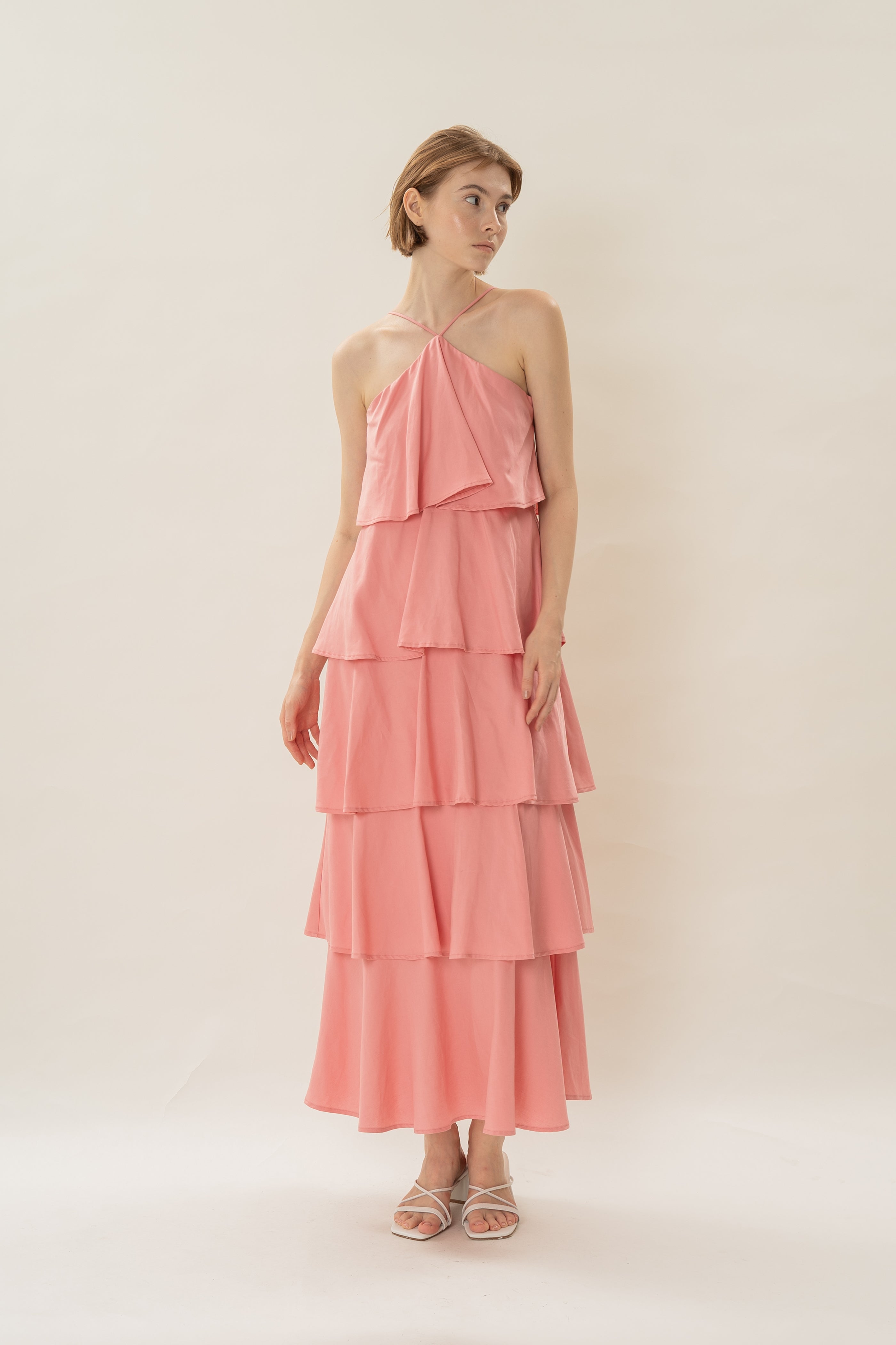 Layered Maxi Dress in Pink Layered Maxi Dress in Pink