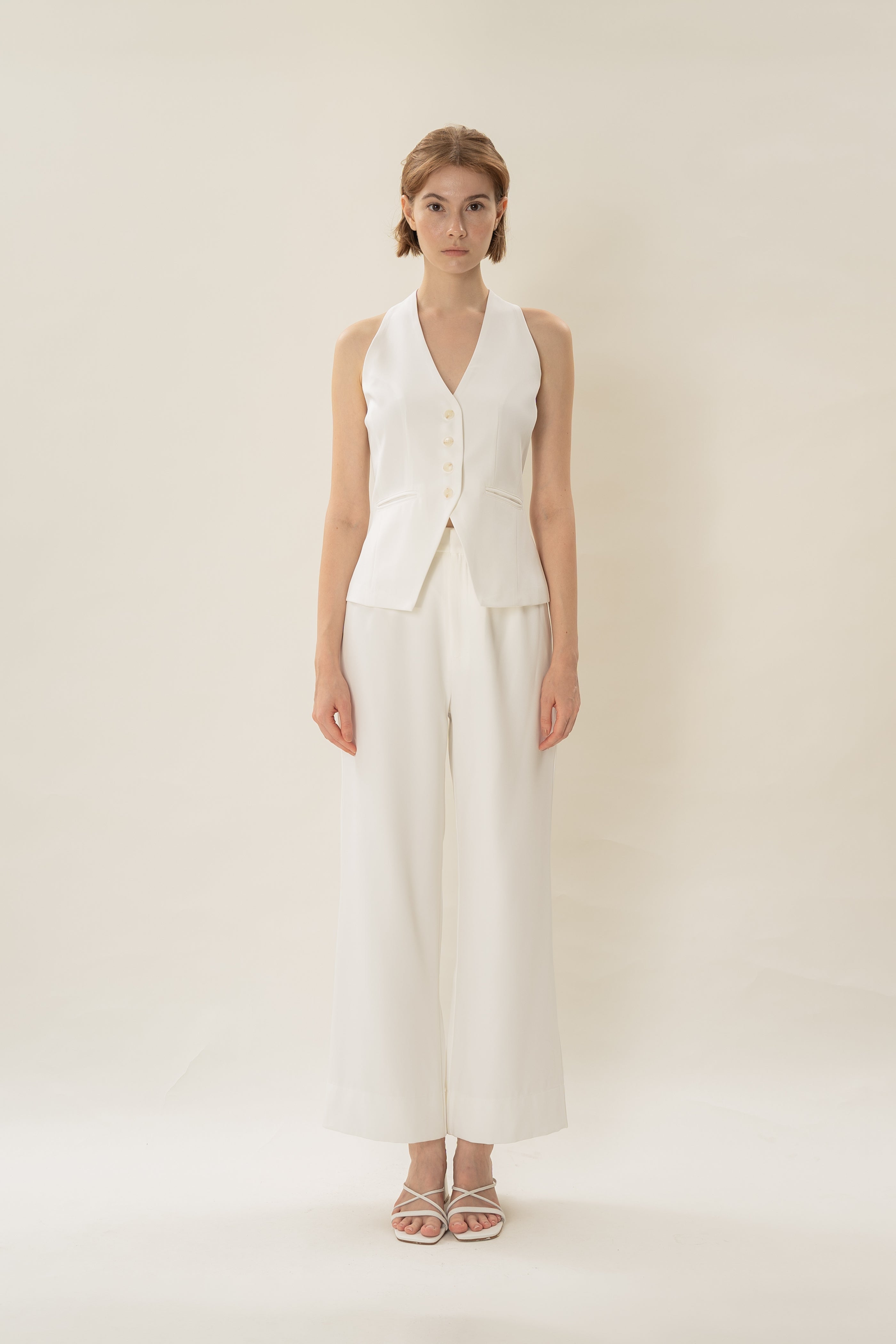 Halter Waistcoat in White