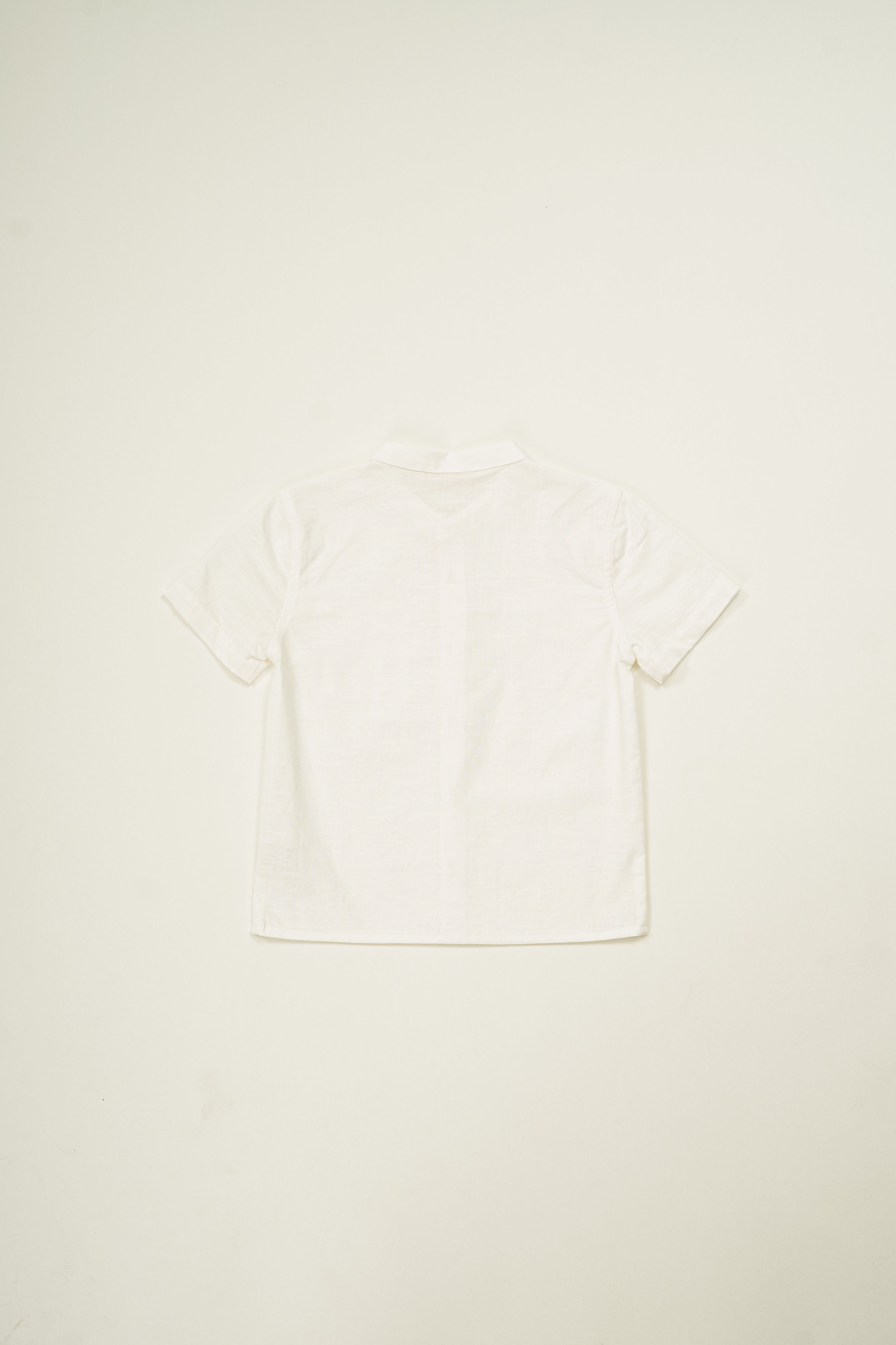 Mini Mandarin Collar Shirt in White