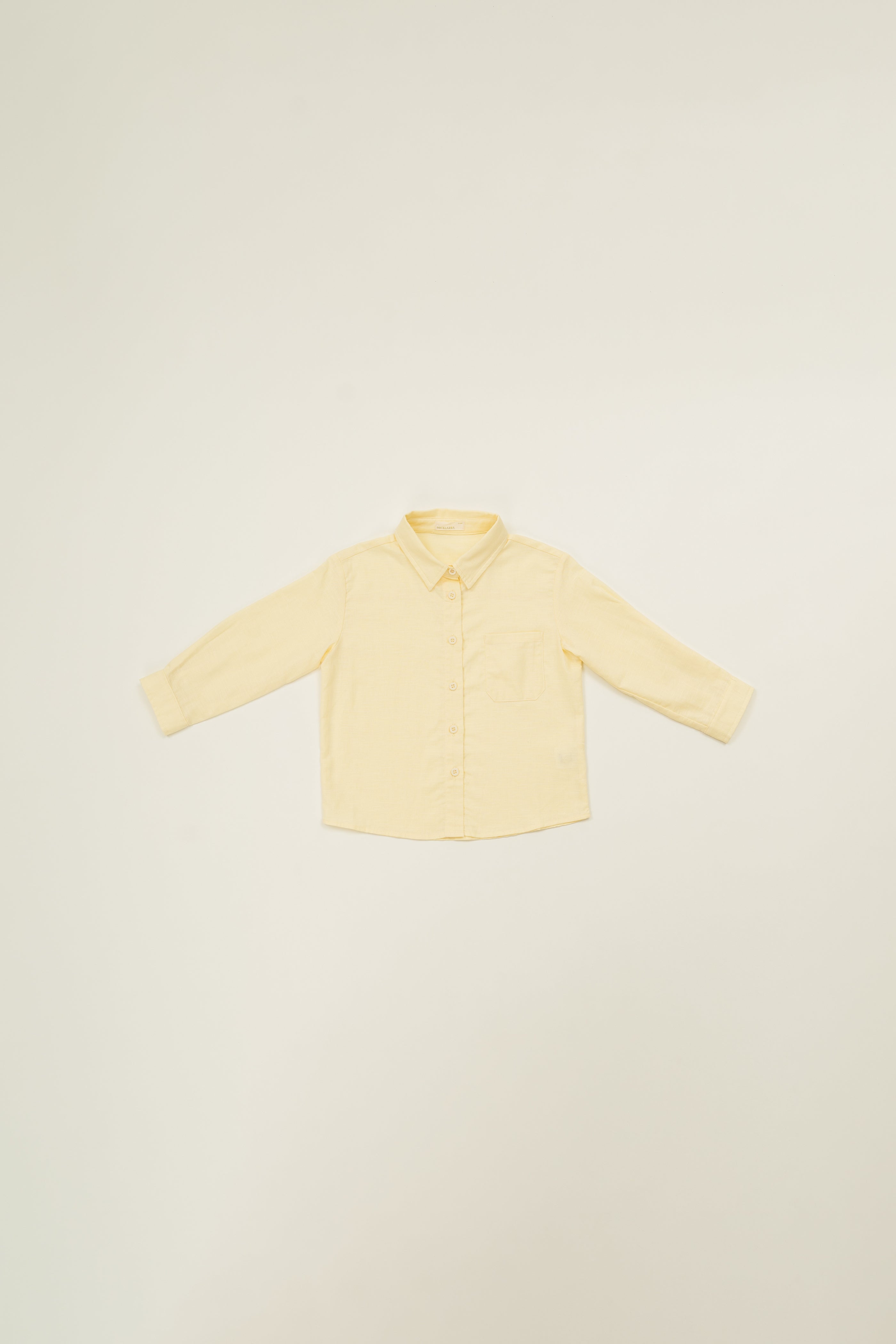 Mini Boy's Long Sleeved Shirt in Eggnog (Coming soon)