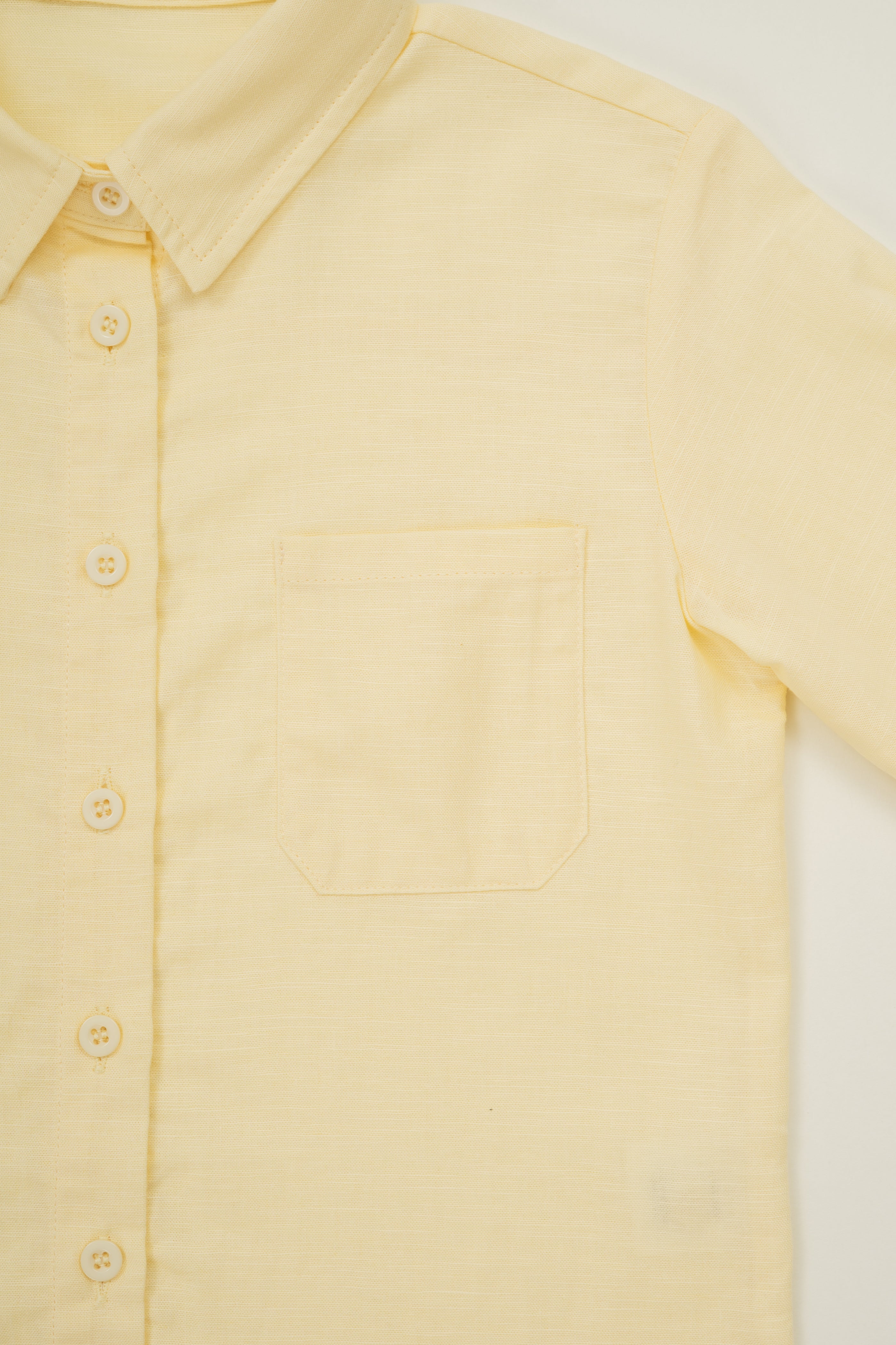 Mini Boy's Long Sleeved Shirt in Eggnog (Coming soon)