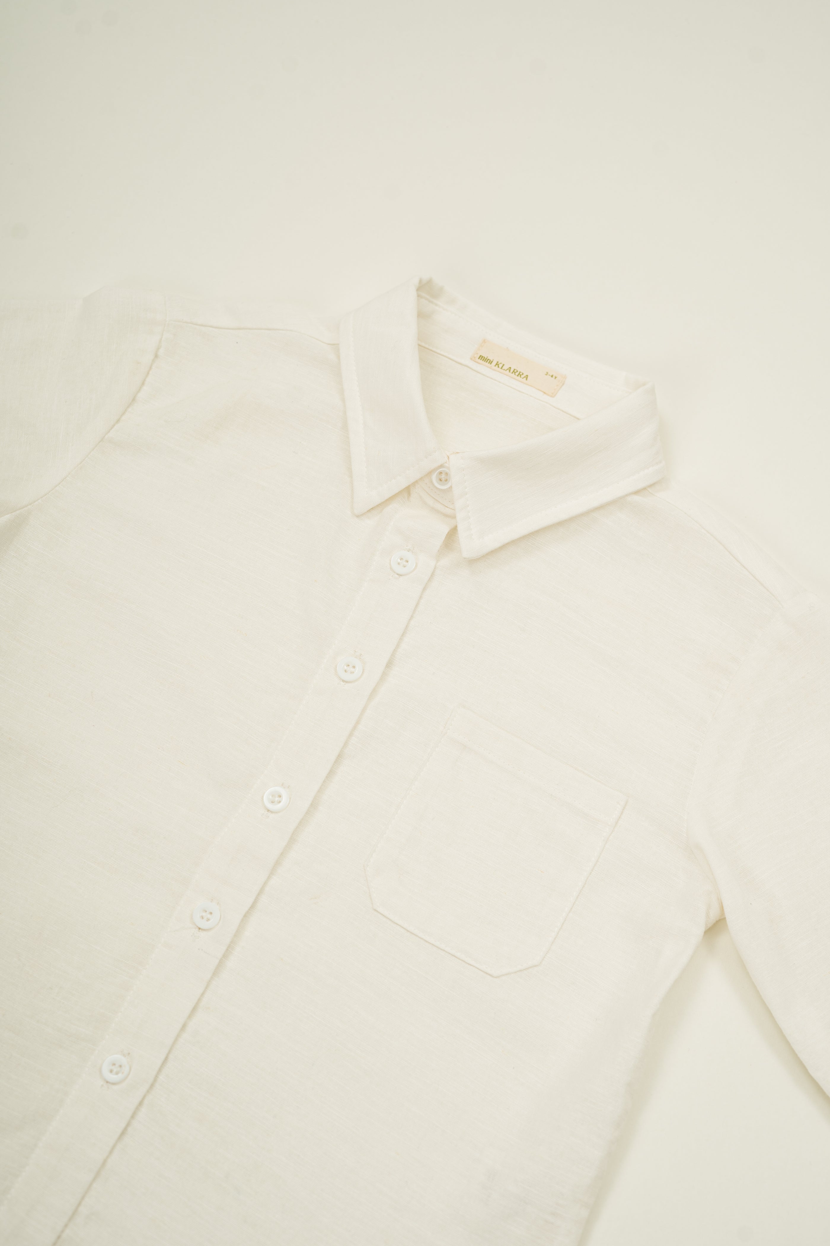 Mini Boy's Long Sleeved Shirt in White (Coming soon)