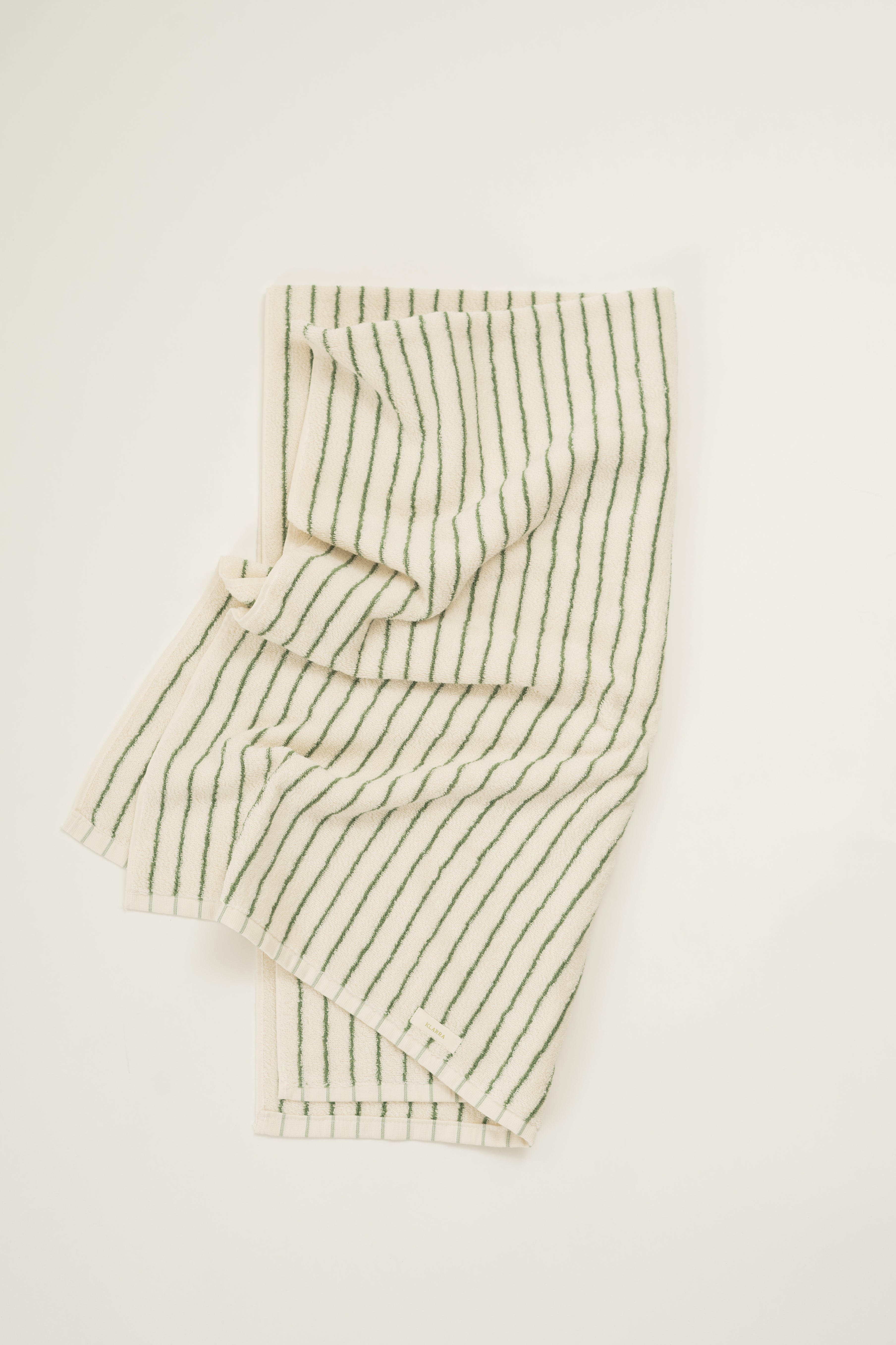 Bath Towel In Green Stripes