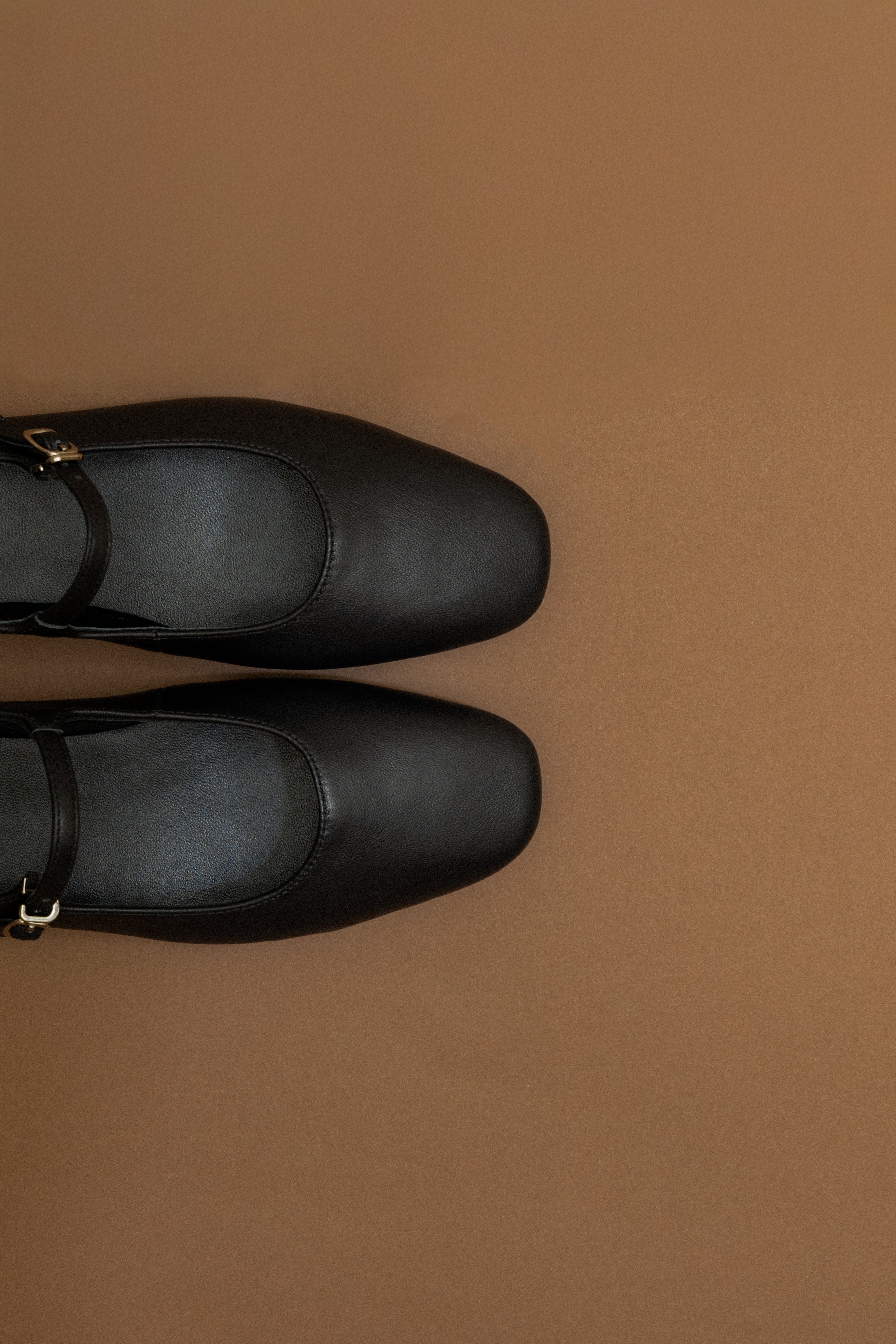 Cassia Leather Mary Janes in Black
