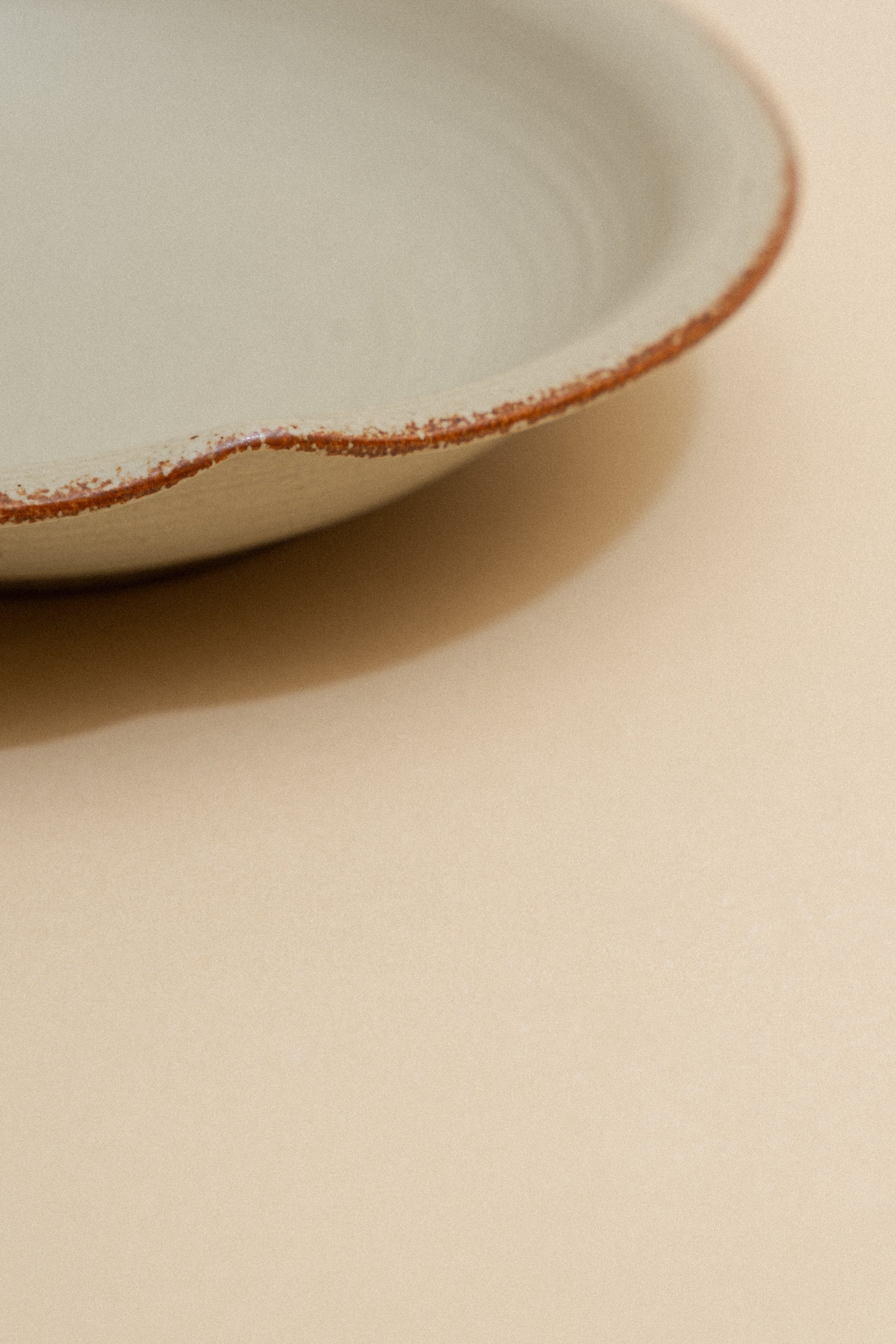 Earthenware Plate in Light Stone