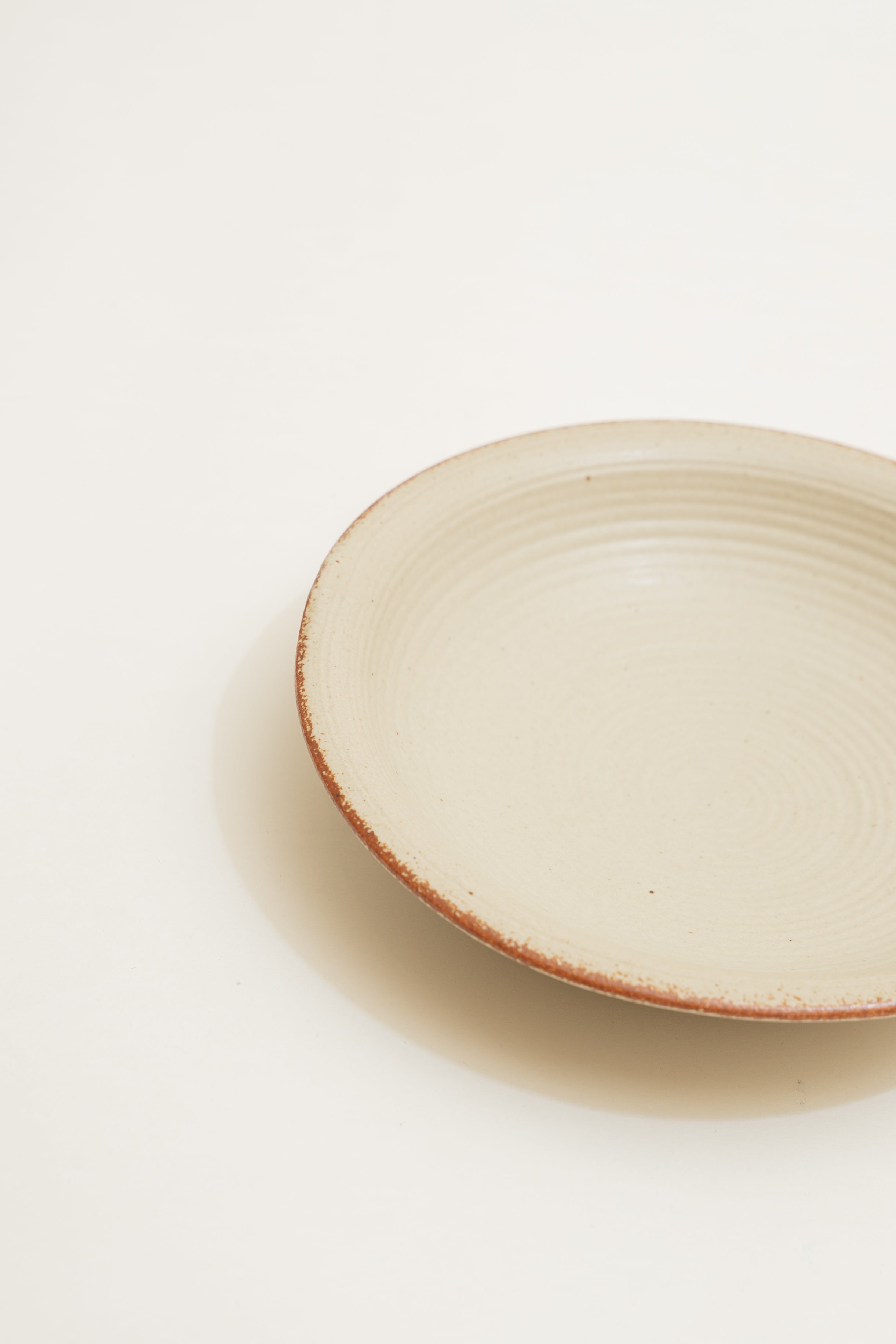 Earthenware Plate in Light Stone