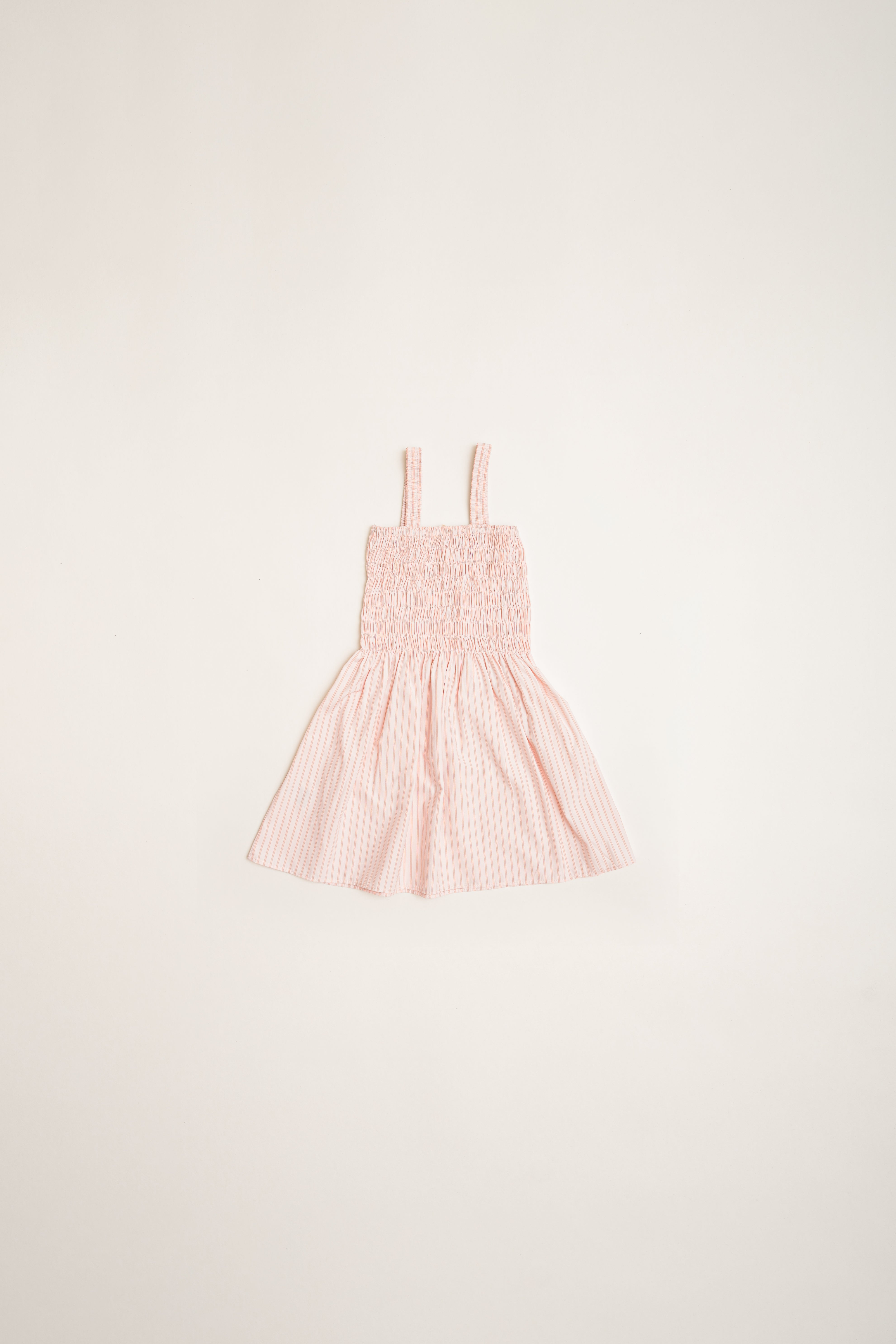 Mini Cami Shirred Dress in Roseate Stripe