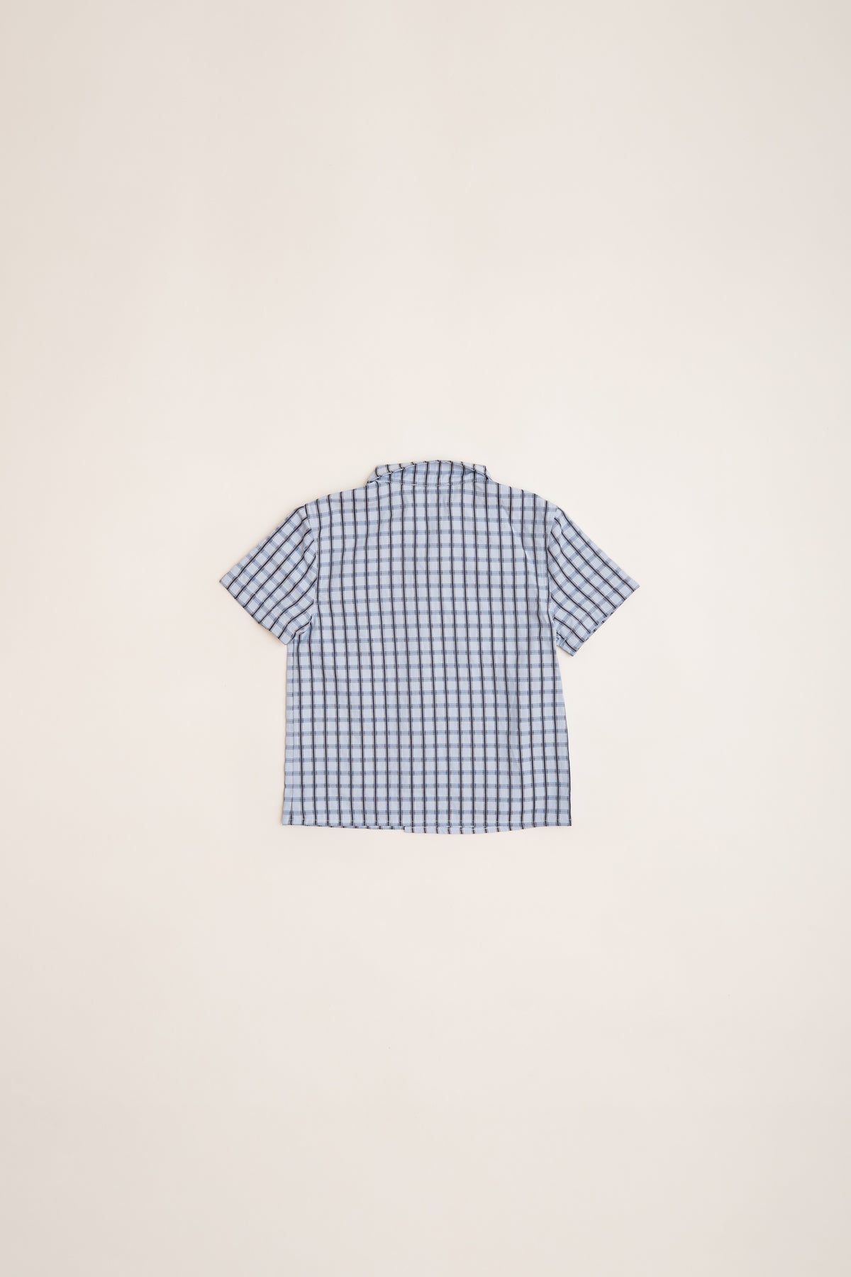 Mini Short Sleeve Pocket Shirt in Ocean Blue Gingham