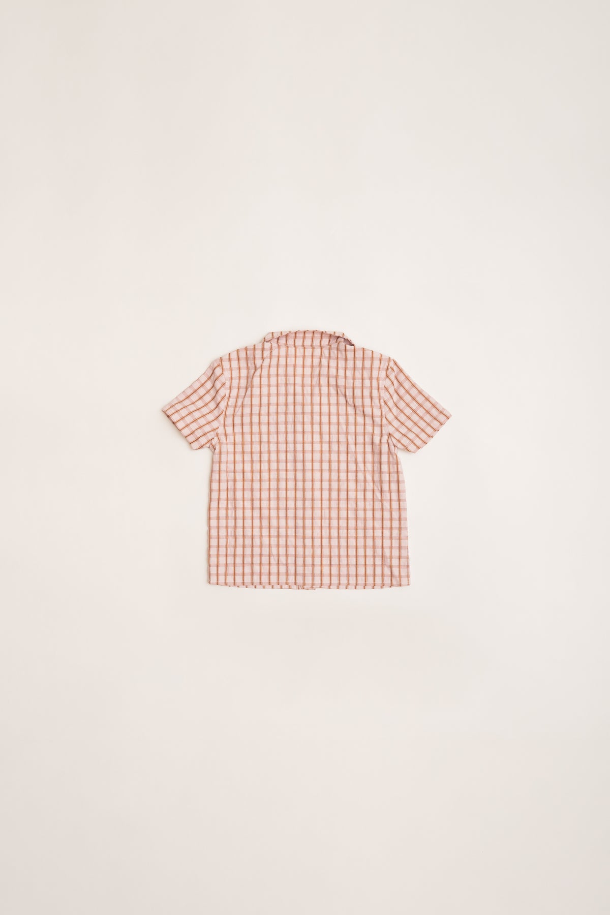 Mini Short Sleeve Pocket Shirt in Rosewood Gingham