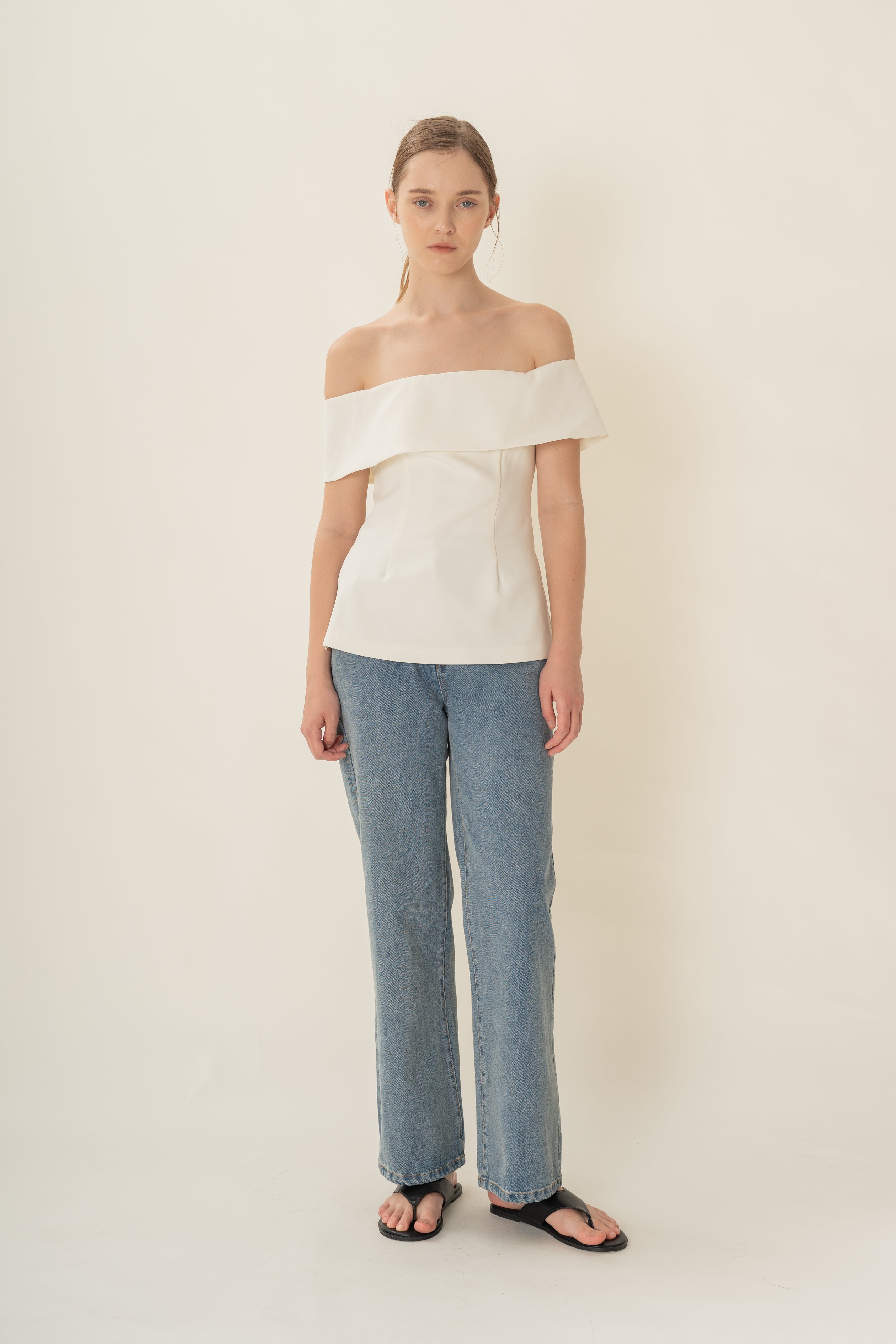 Off Shoulder Top In Ivory