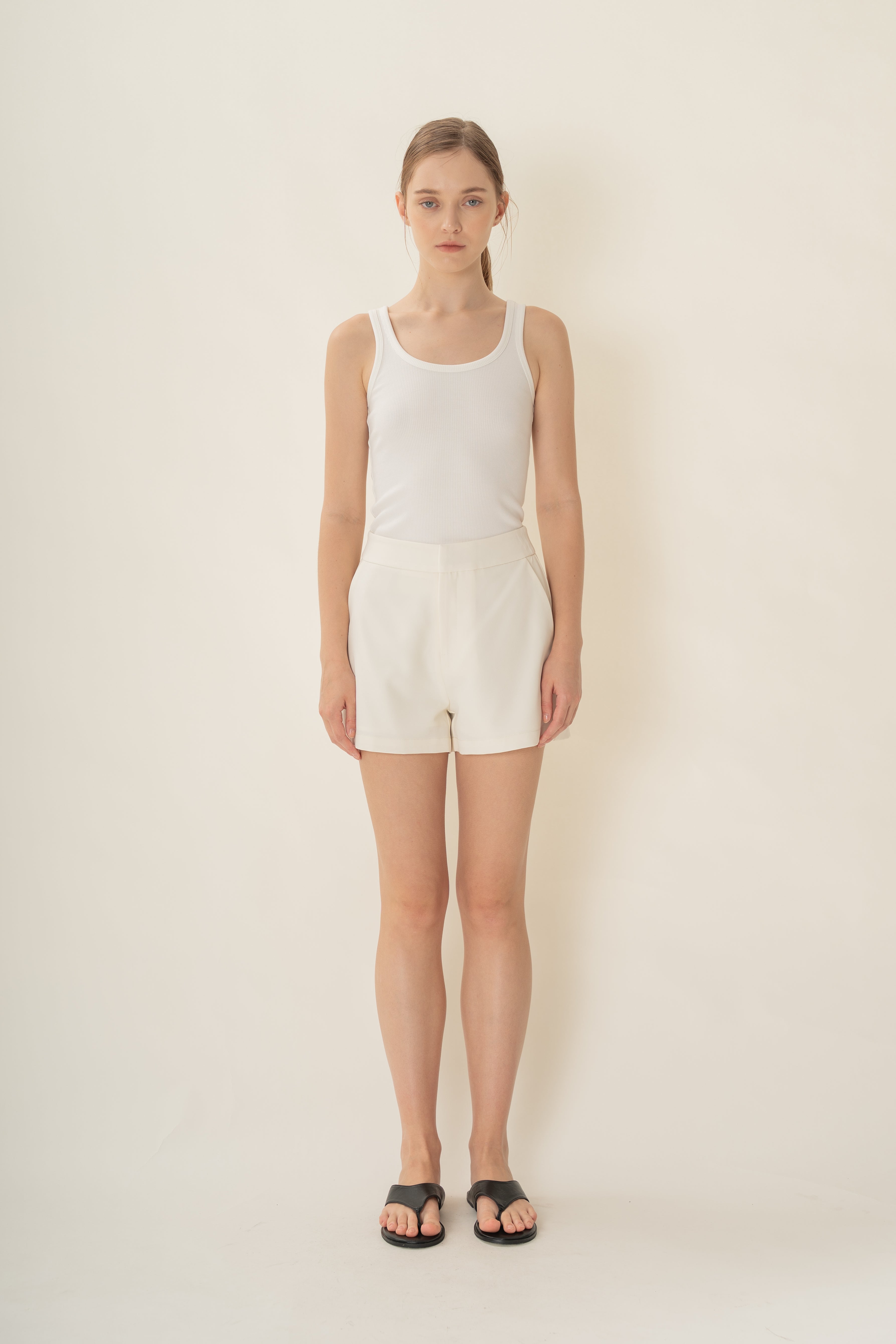 Suiting Shorts in Ivory