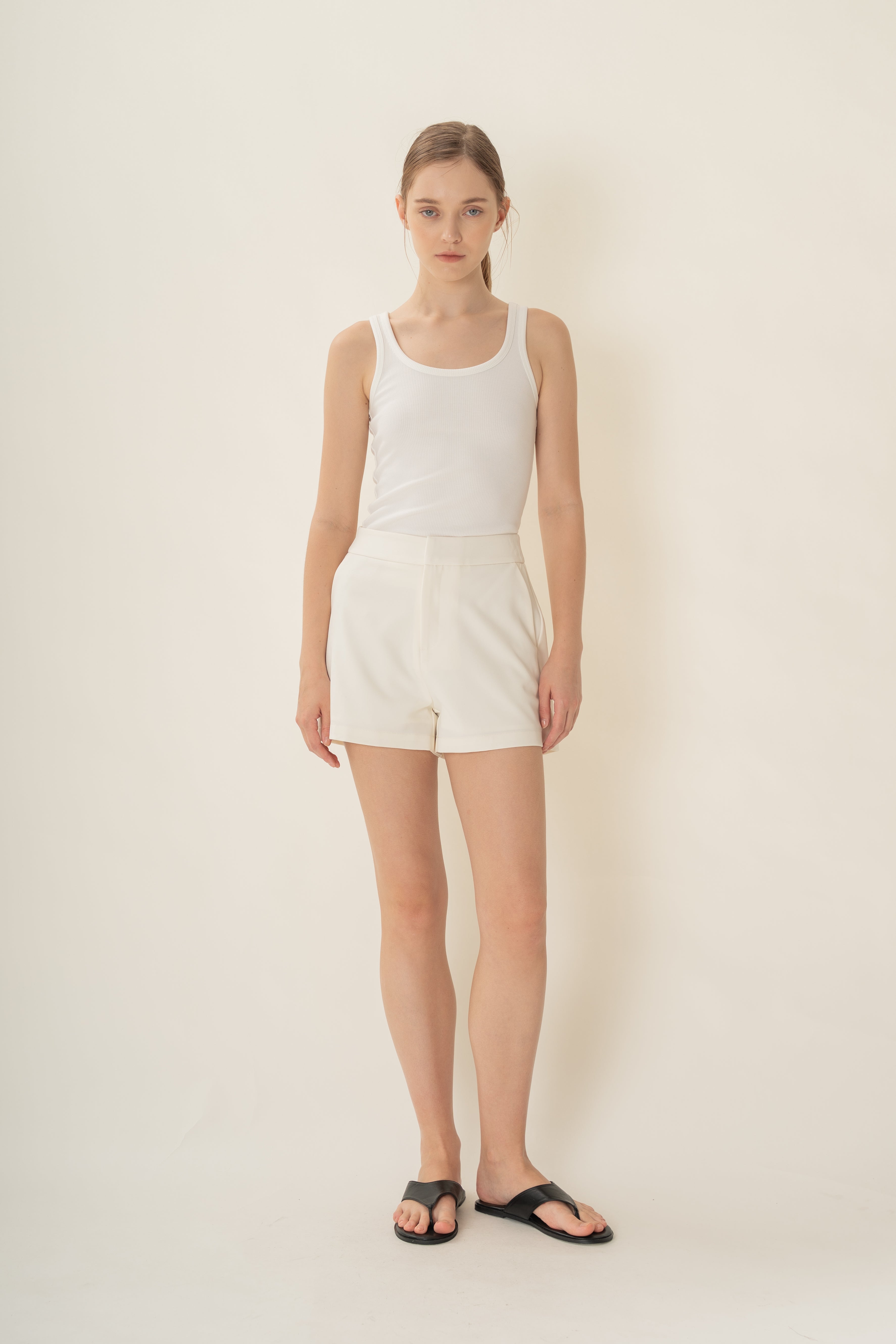 Suiting Shorts in Ivory