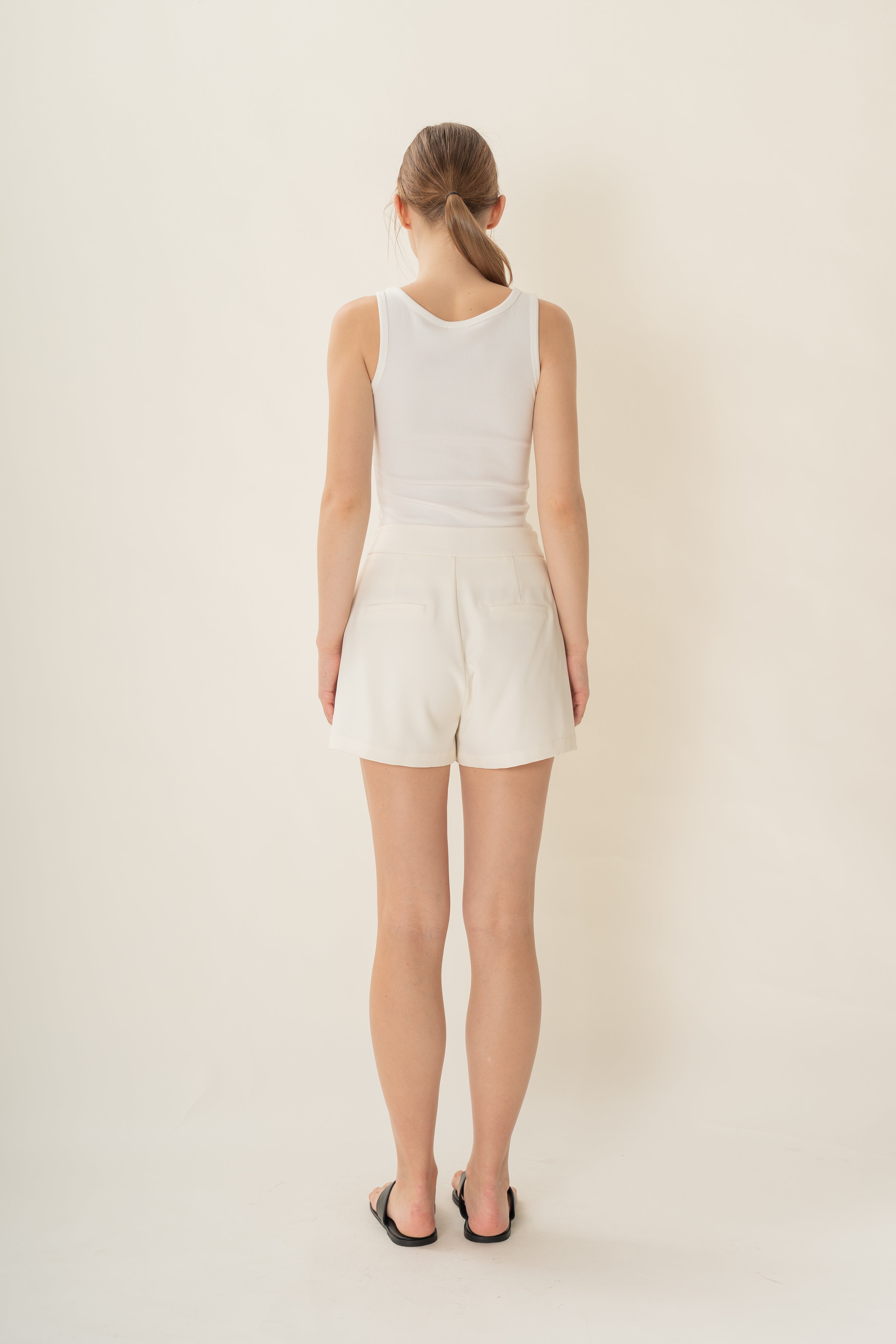 Suiting Shorts in Ivory