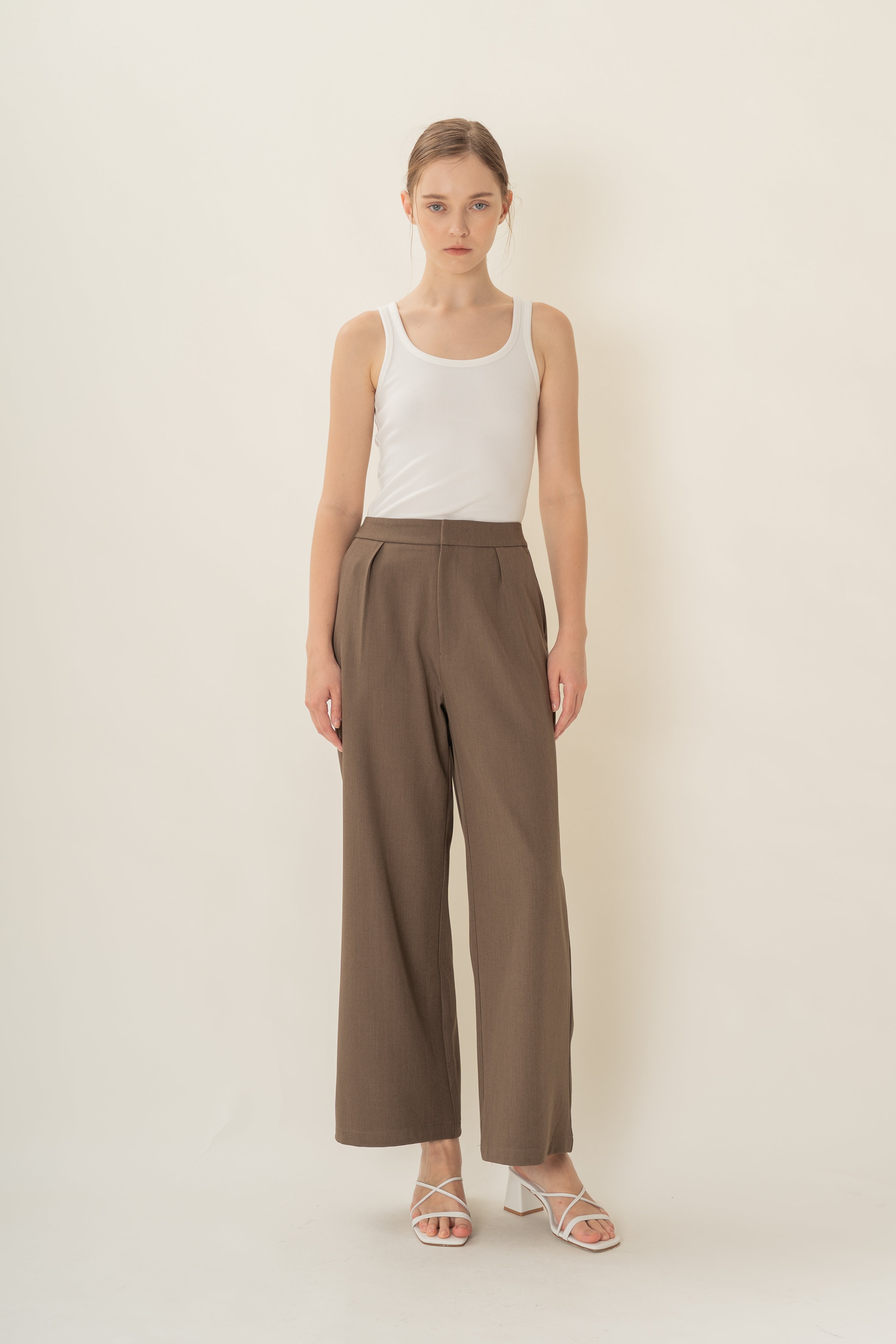 Suiting Trousers in Heather Brown