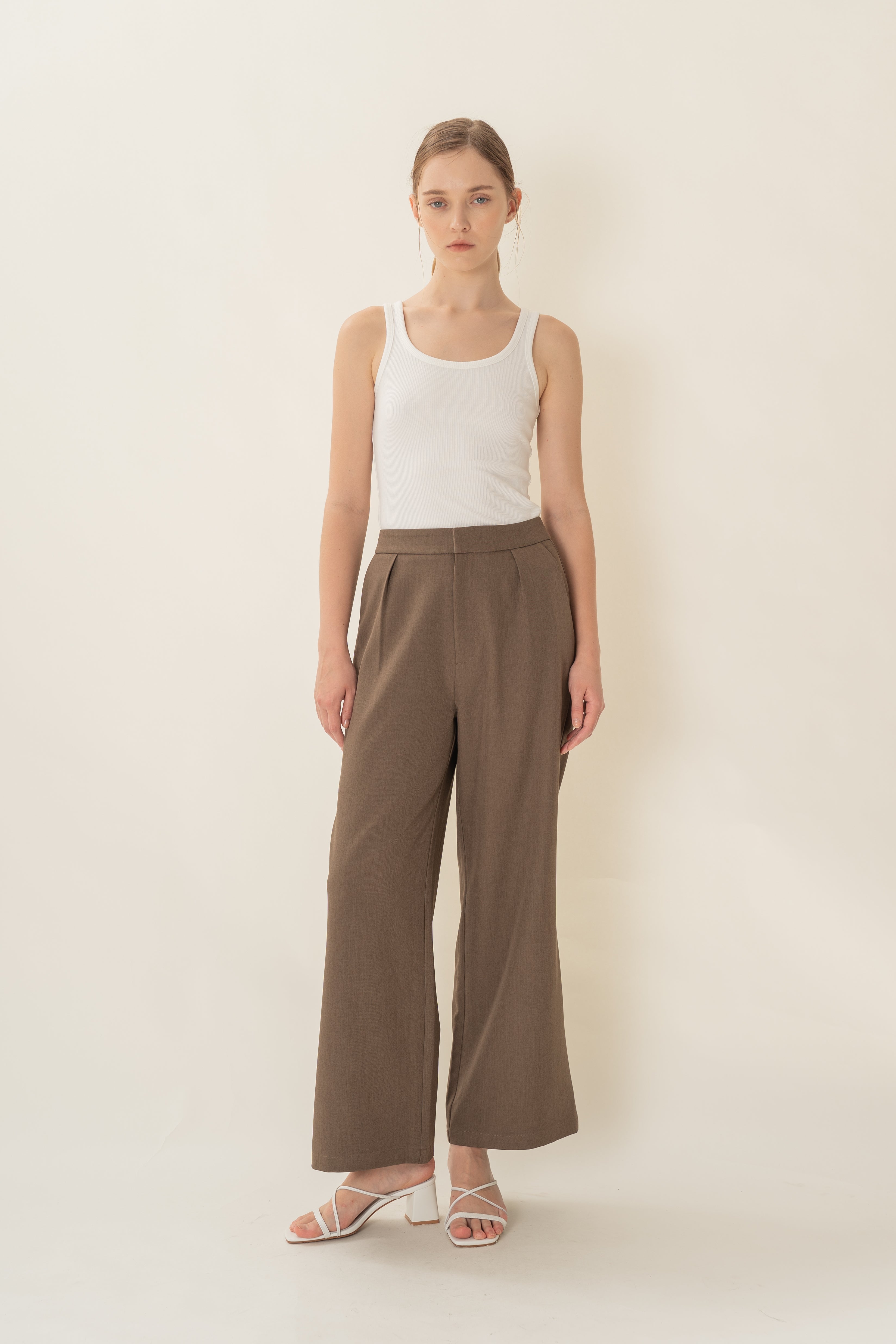 Suiting Trousers in Heather Brown