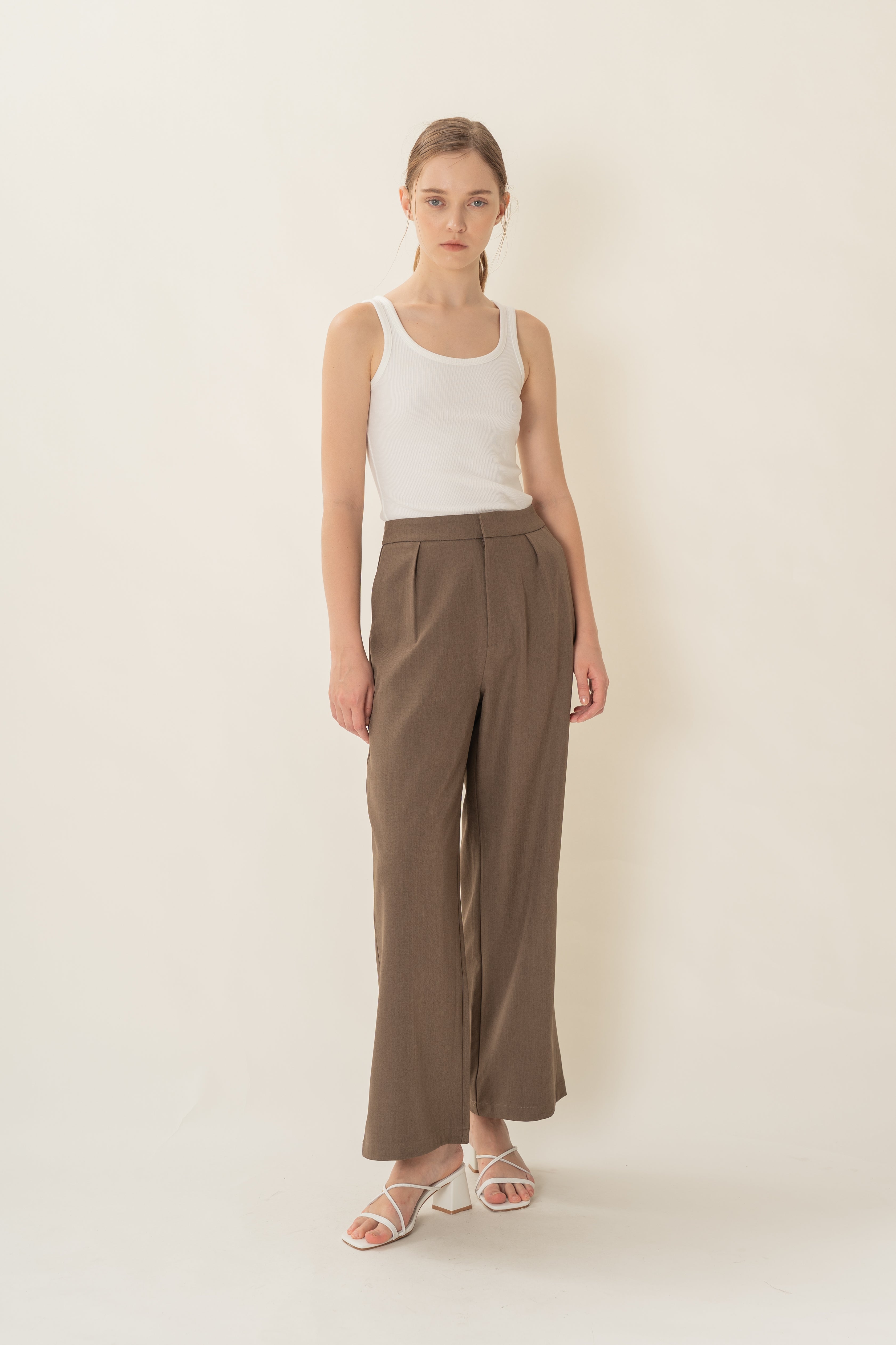 Suiting Trousers in Heather Brown