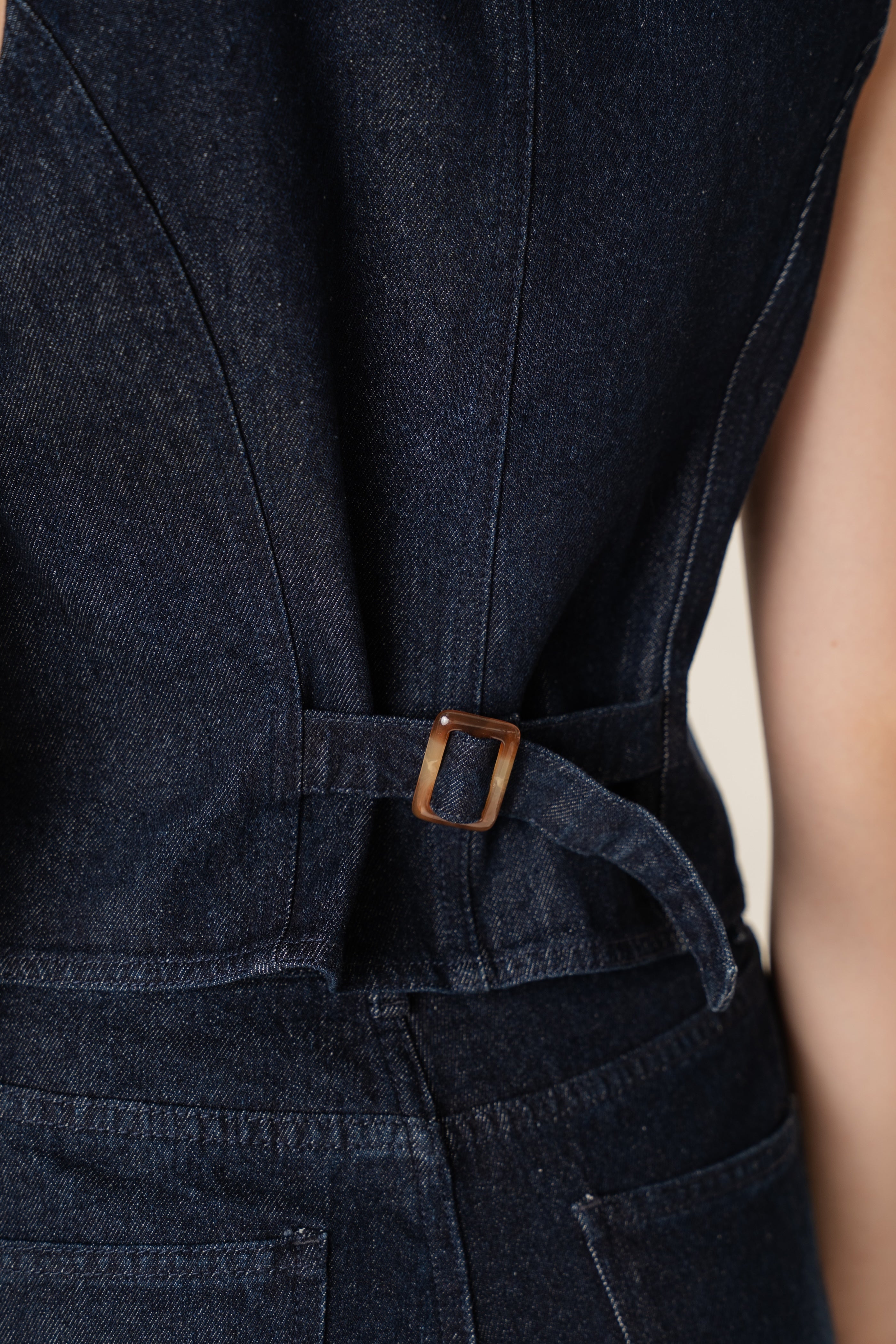 Denim Waistcoat in Dark Wash