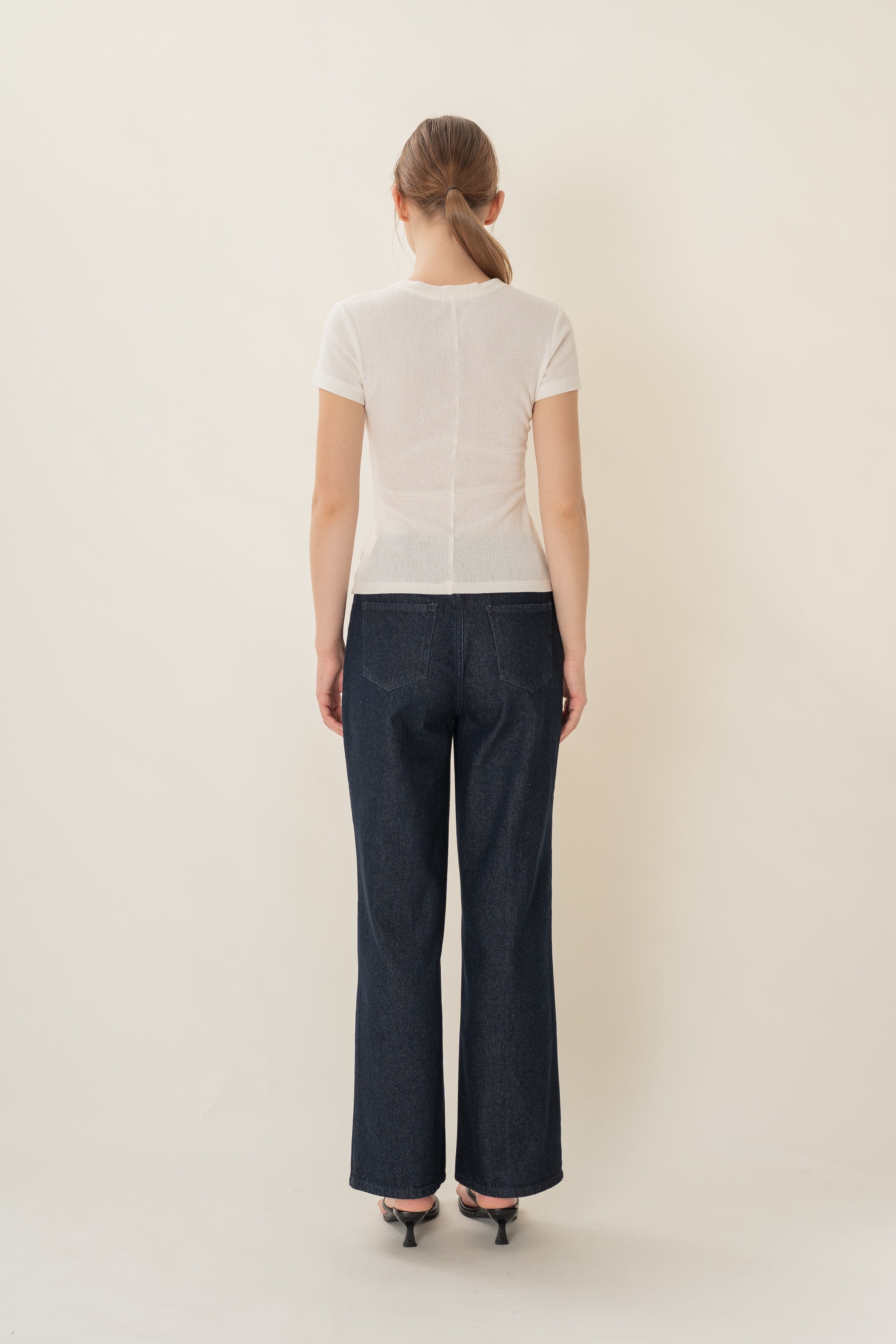 Textured Tee in White