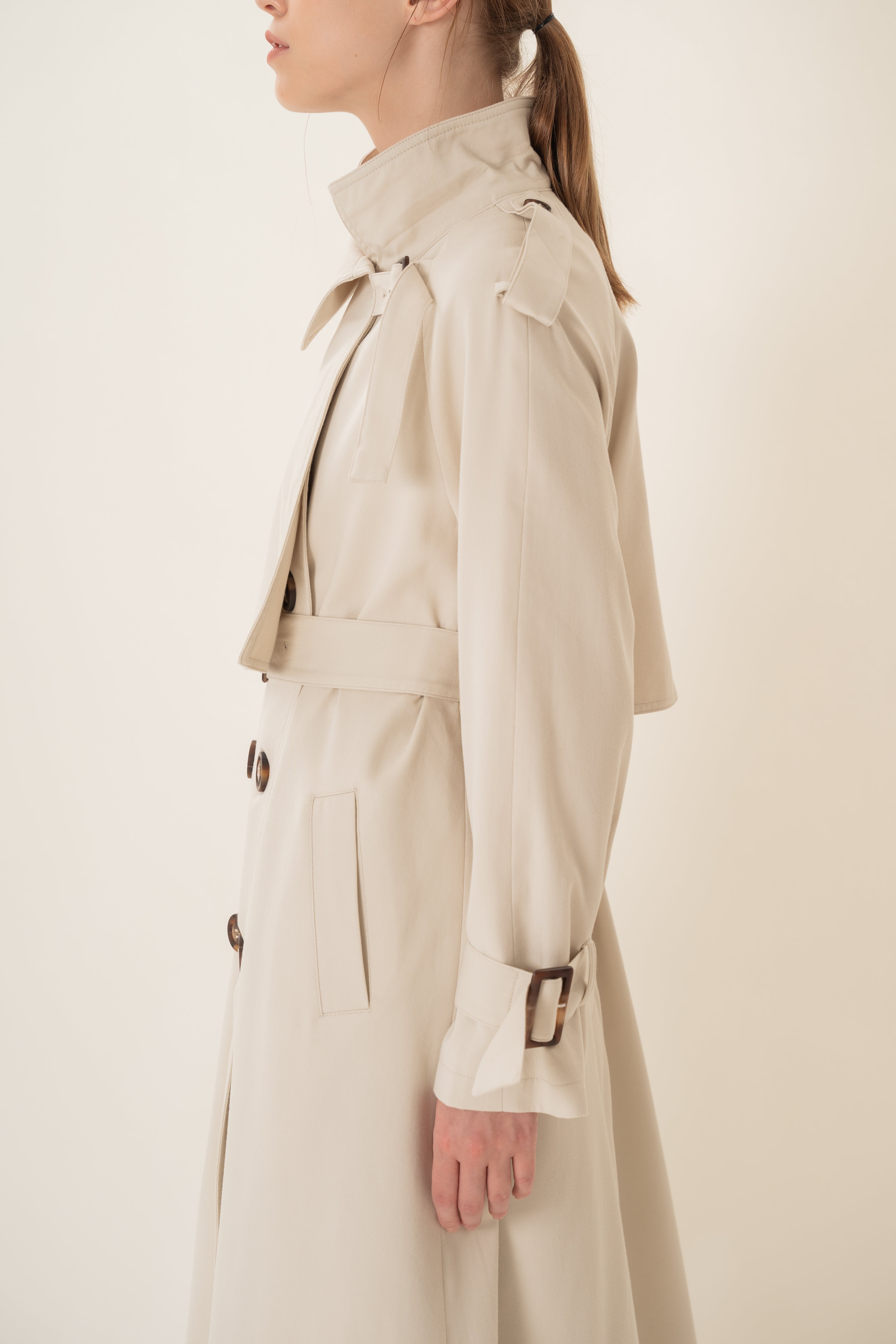 Long Trench Coat in Natural
