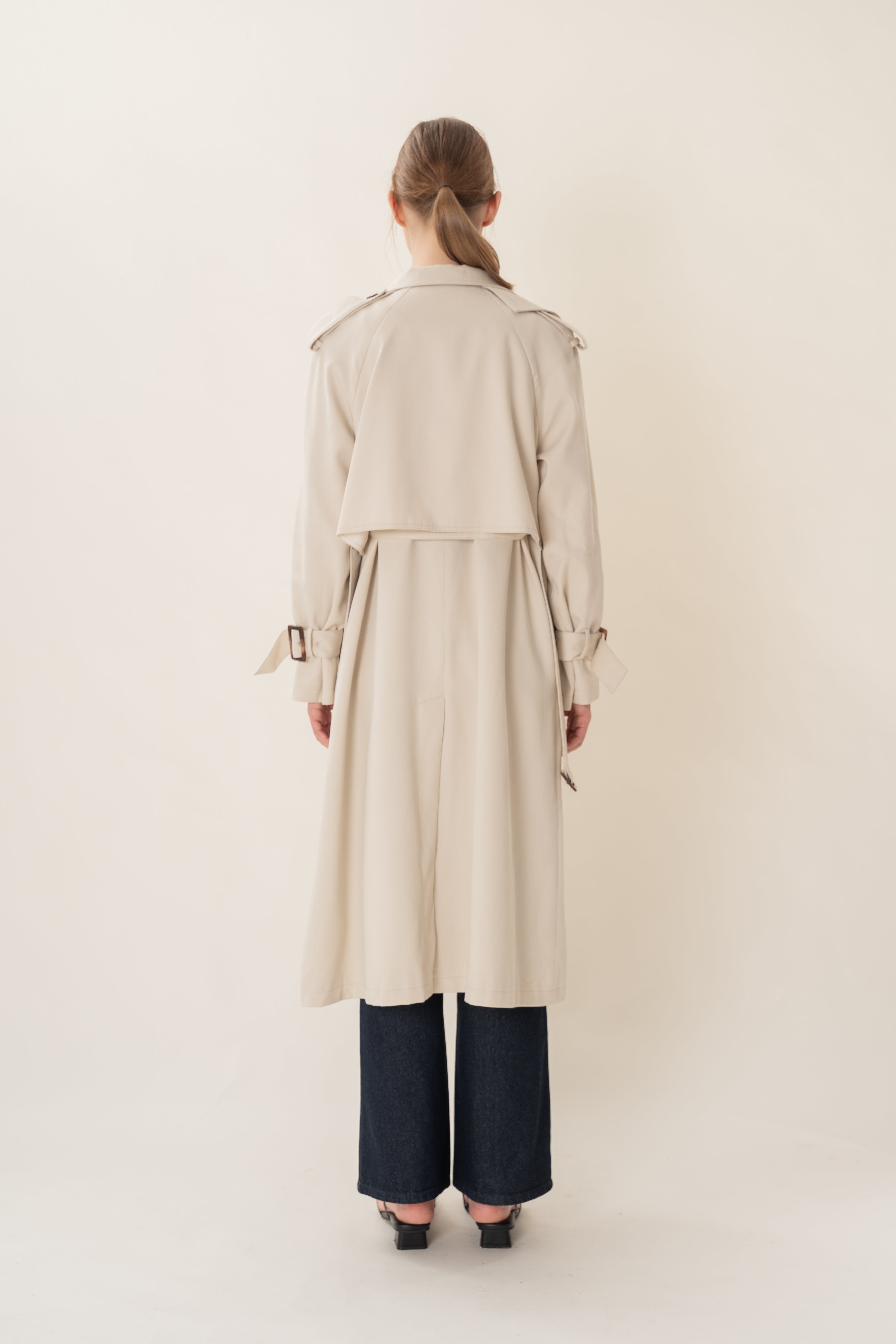 Long Trench Coat in Natural