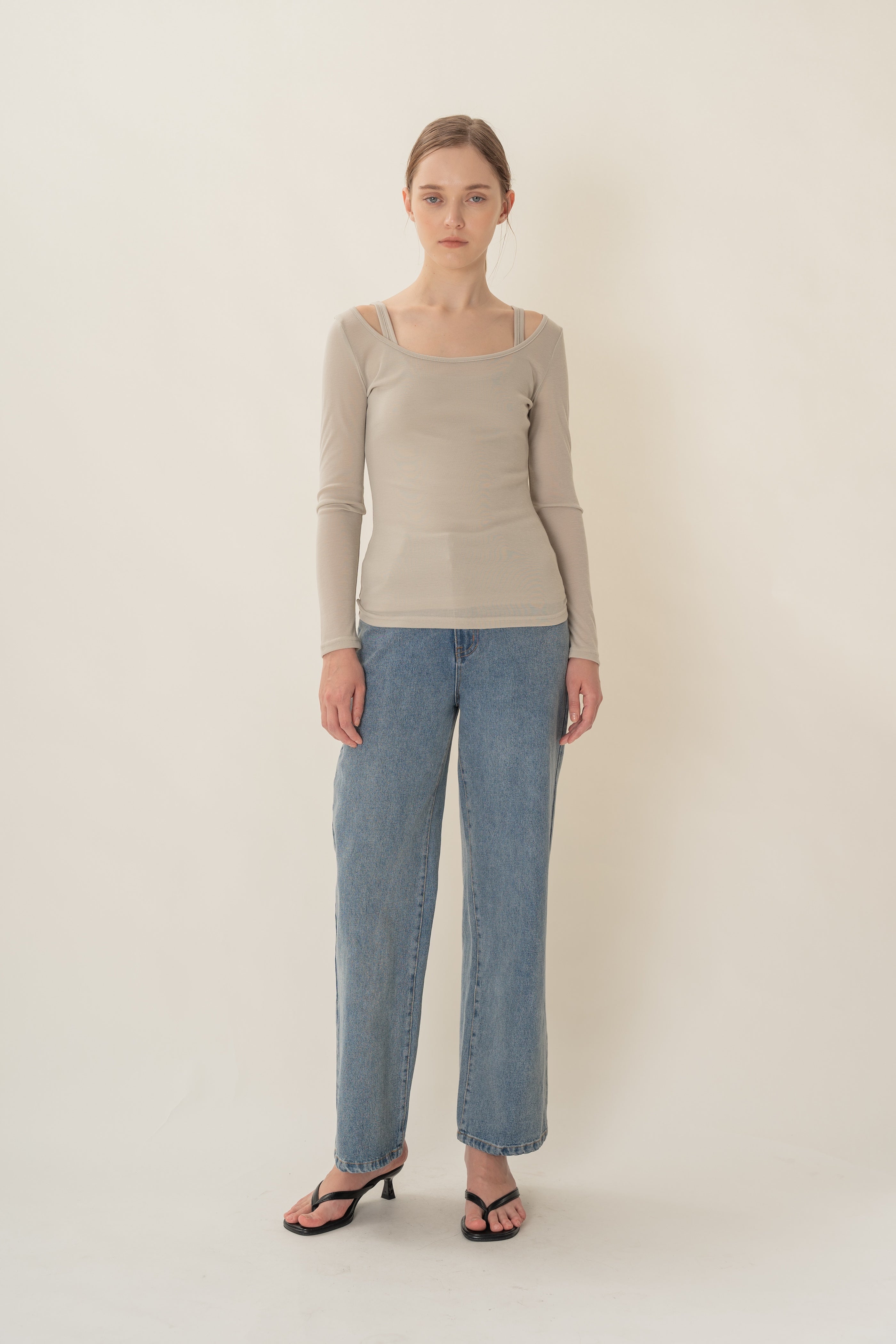 Soft Layered Two-Piece in Grey