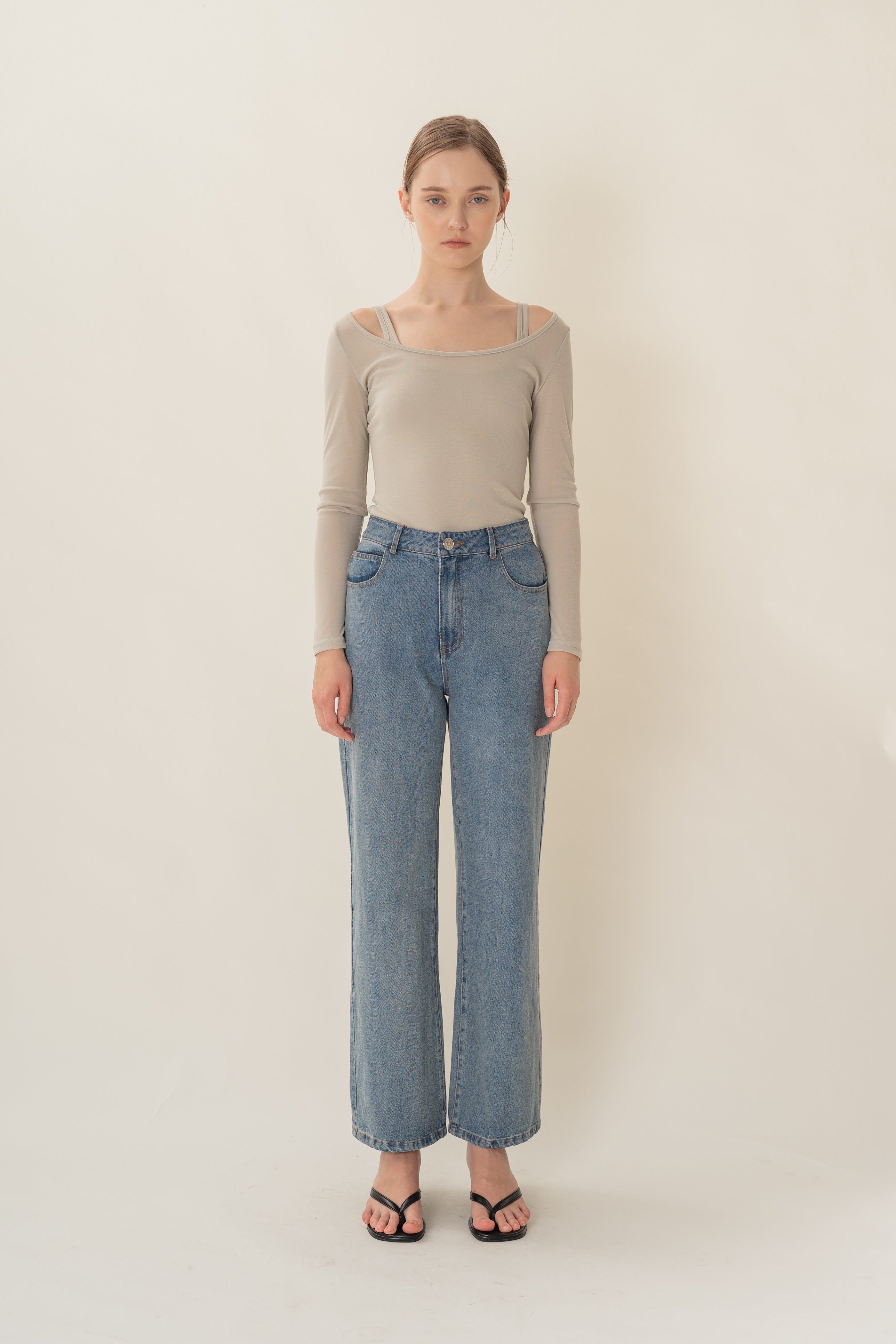 Soft Layered Two-Piece in Grey