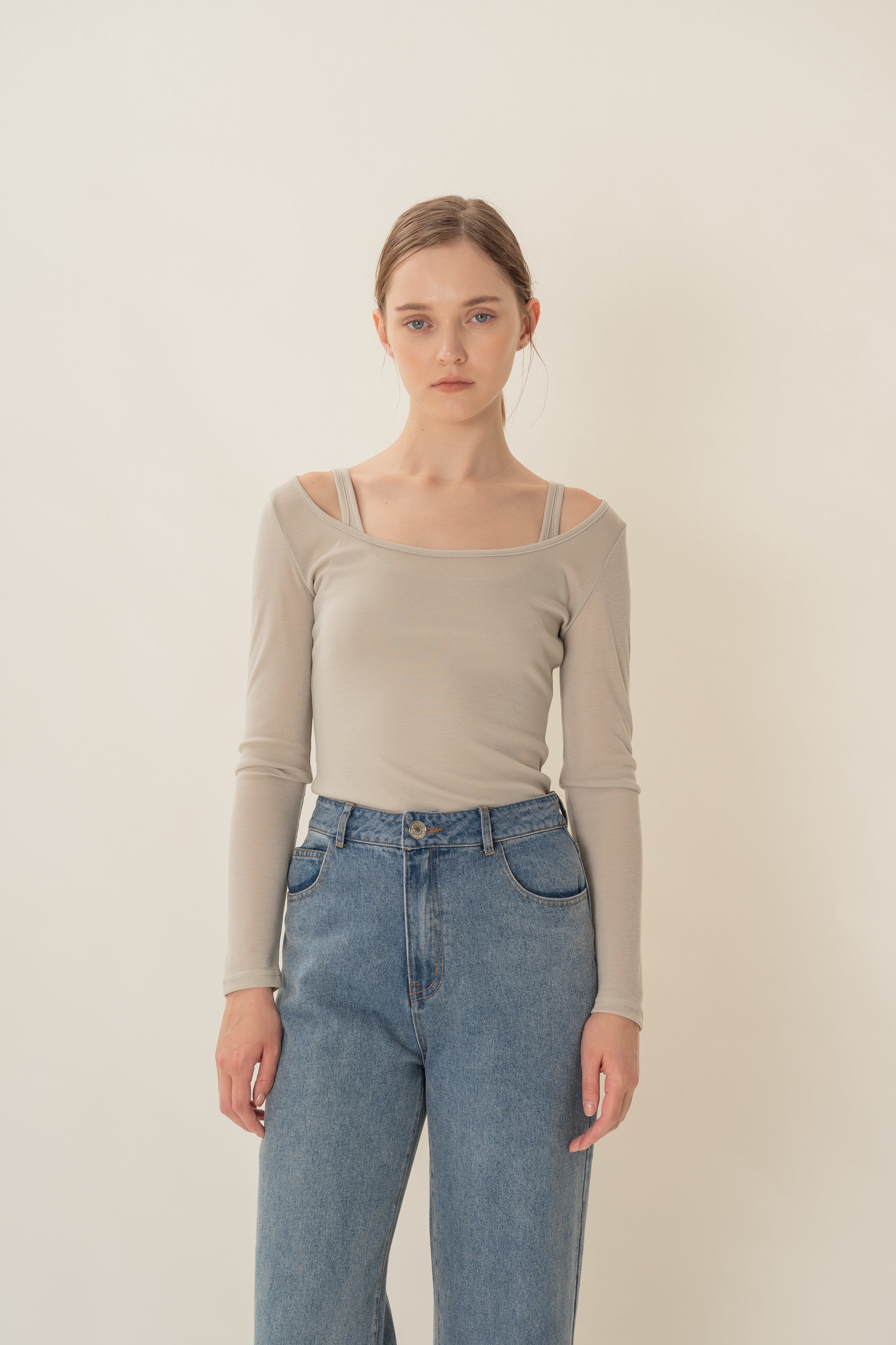 Soft Layered Two-Piece in Grey