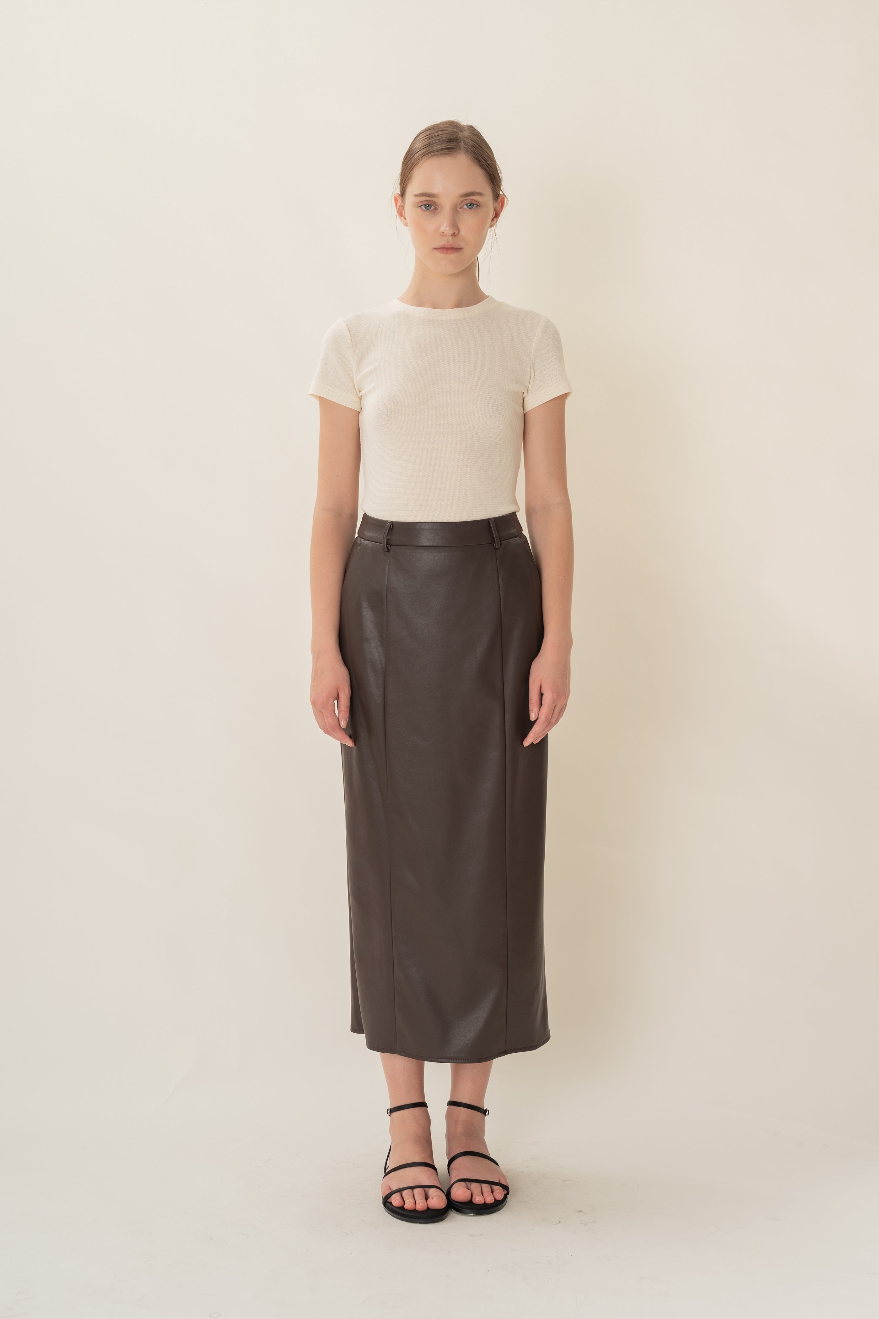 Textured Tee in Pale Yellow