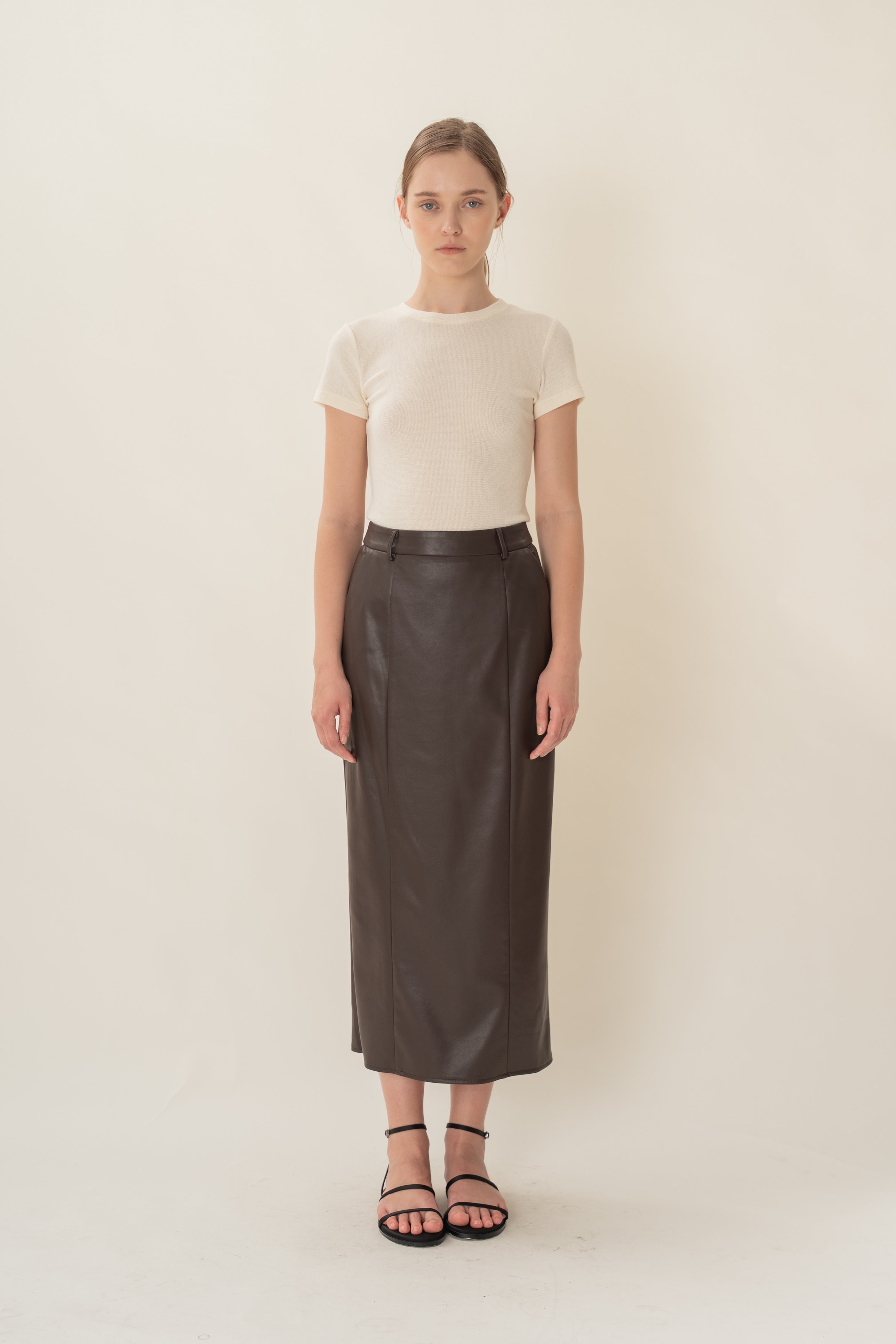 Textured Tee in Pale Yellow