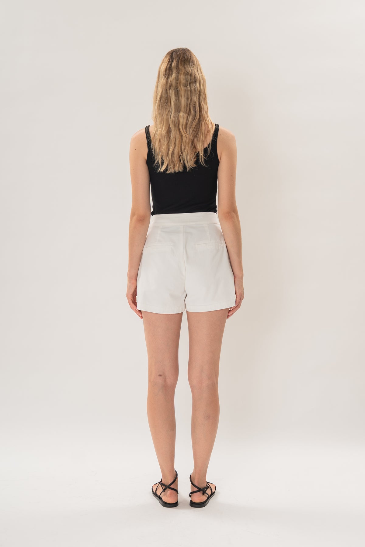 Denim Box Shorts in White