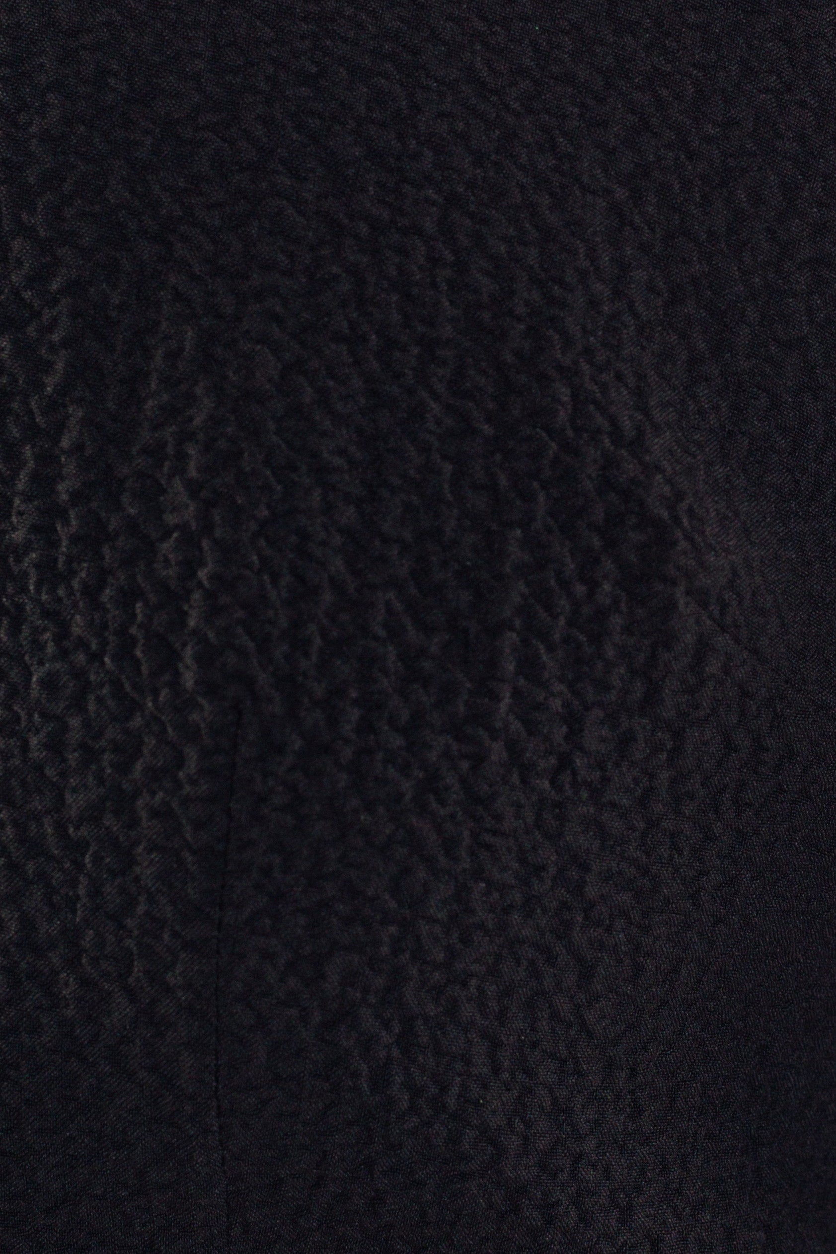 Puffed Sleeved Textured Top in Black (Sale)