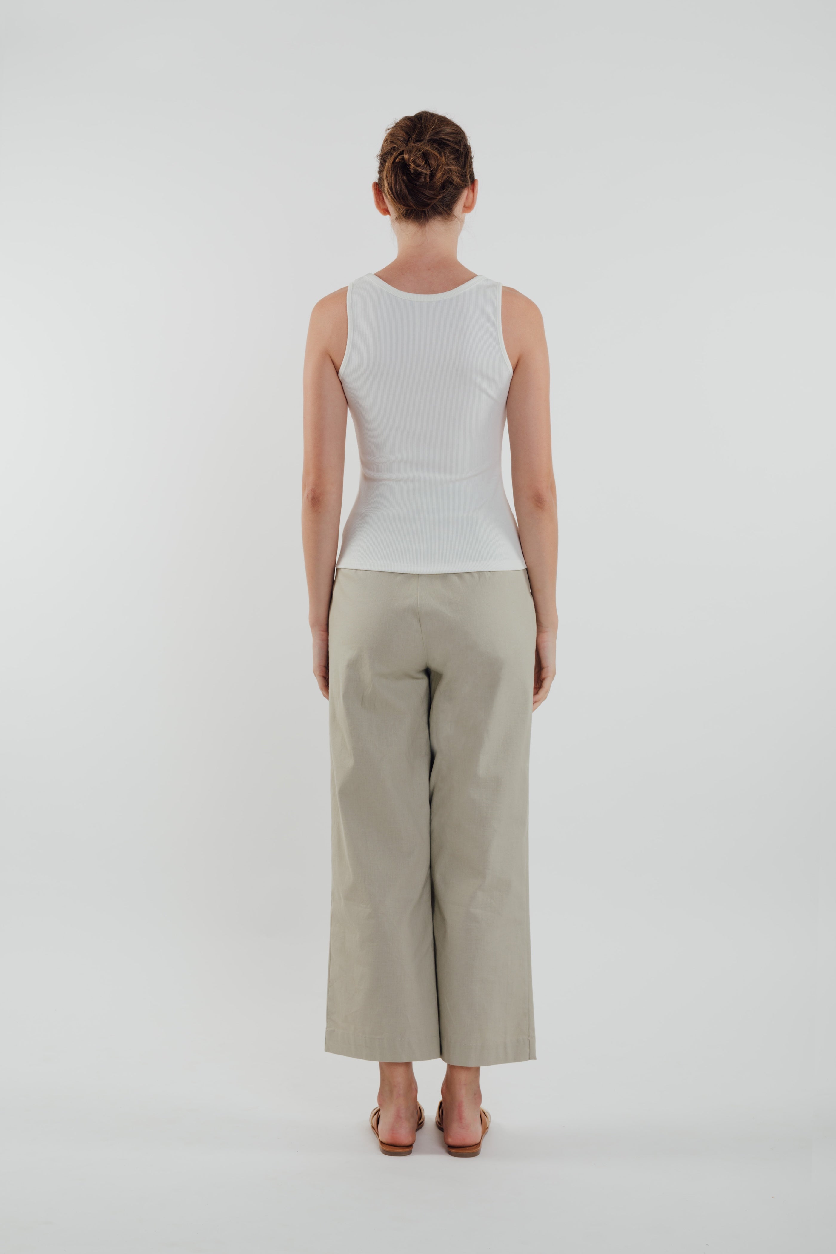 Scoop Neck Knit Tank in White (Sale)