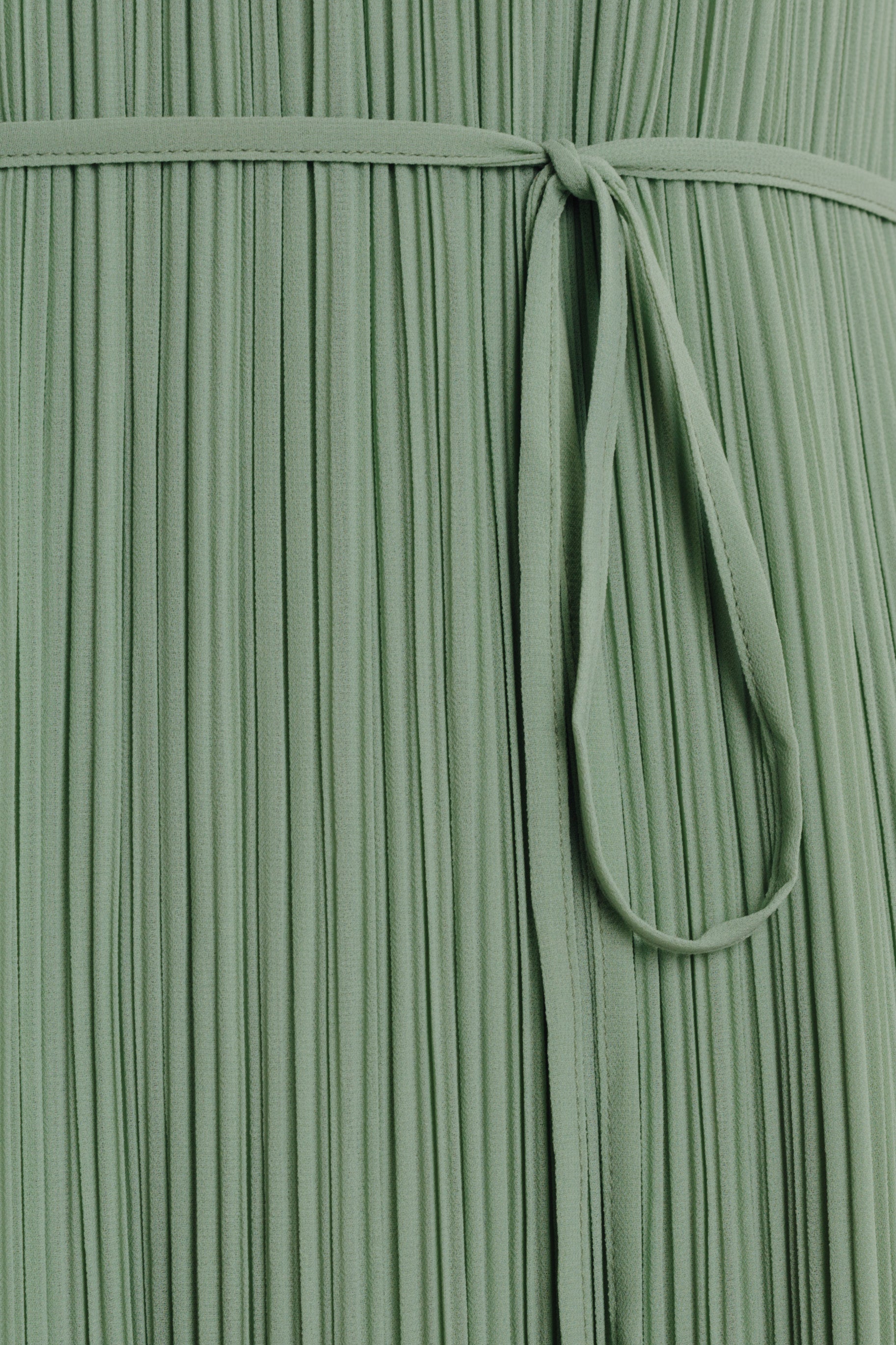 Halter Pleated Maxi Dress in Sage