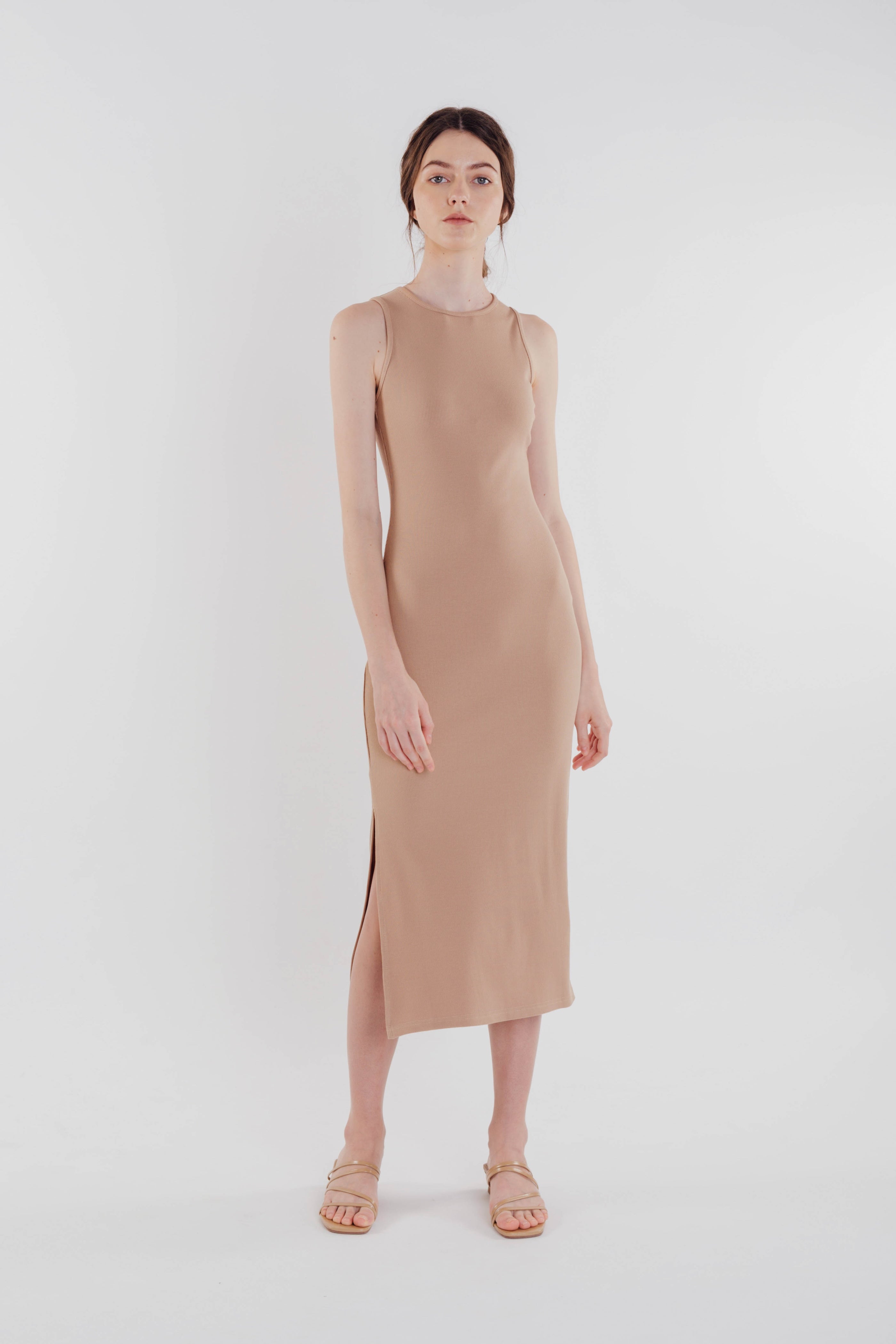 Knitted Dress in Beige