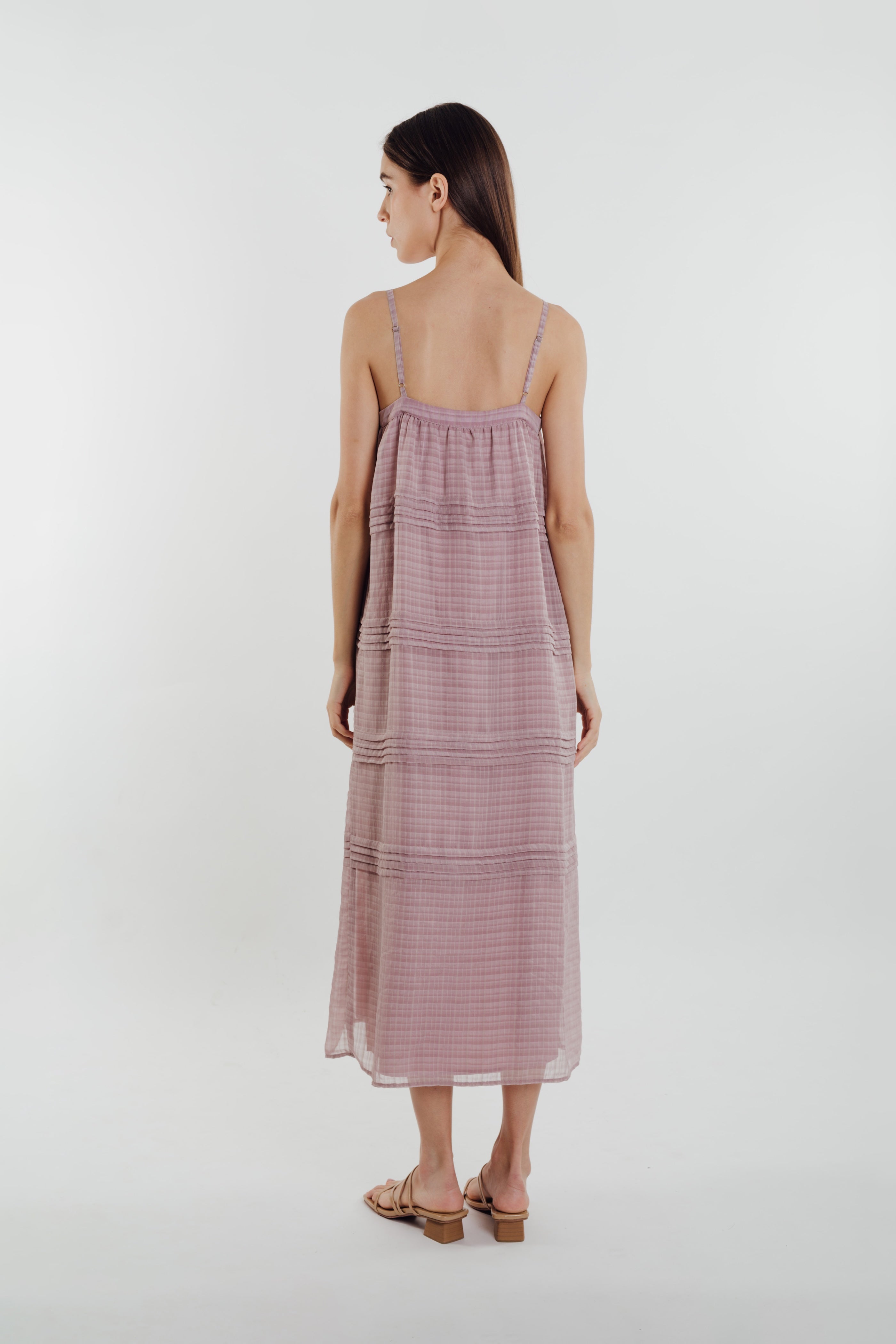 Panelled Midi Dress in Rose (Sale)
