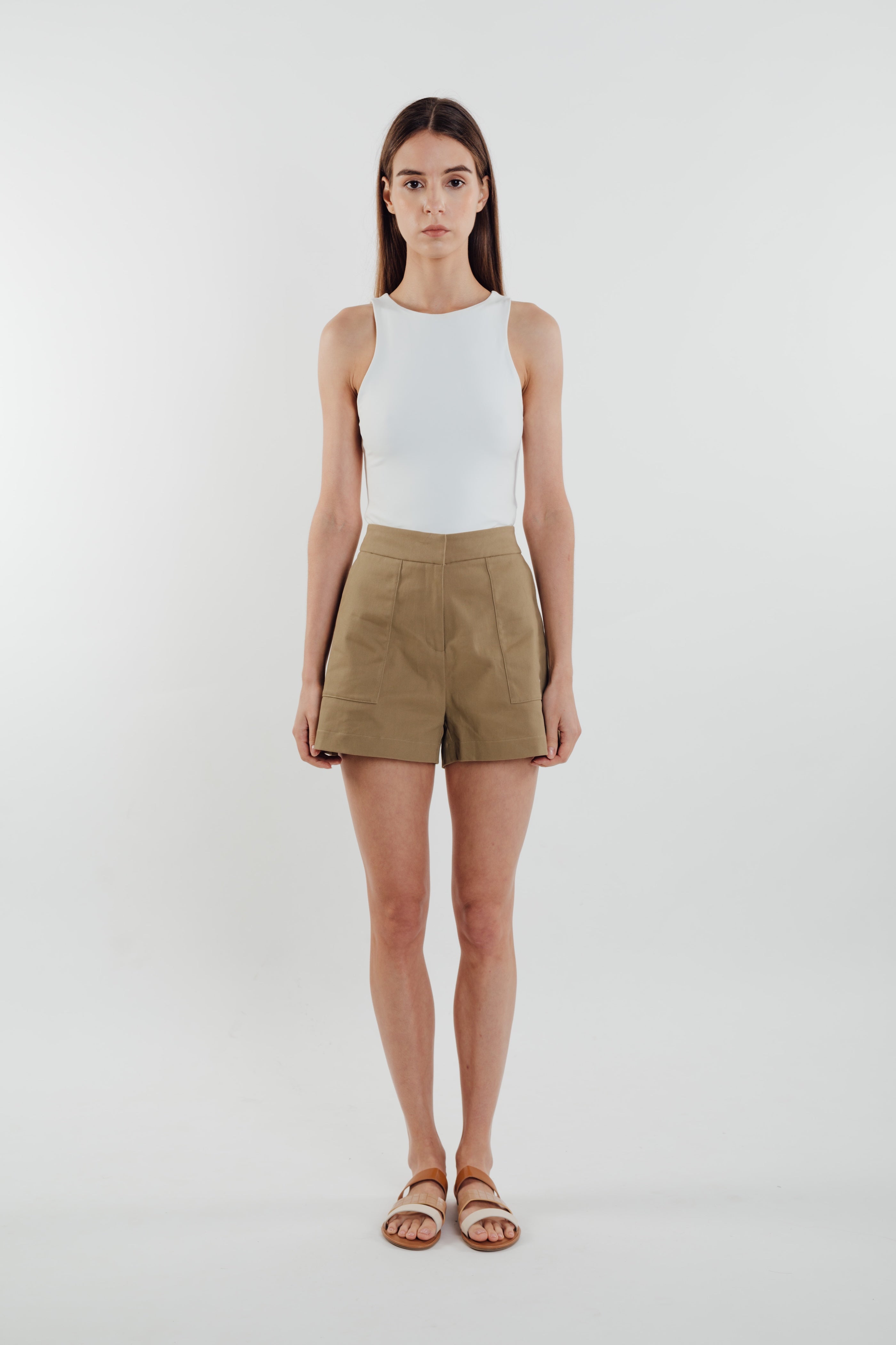 Jersey Blend Tank in White (Sale)